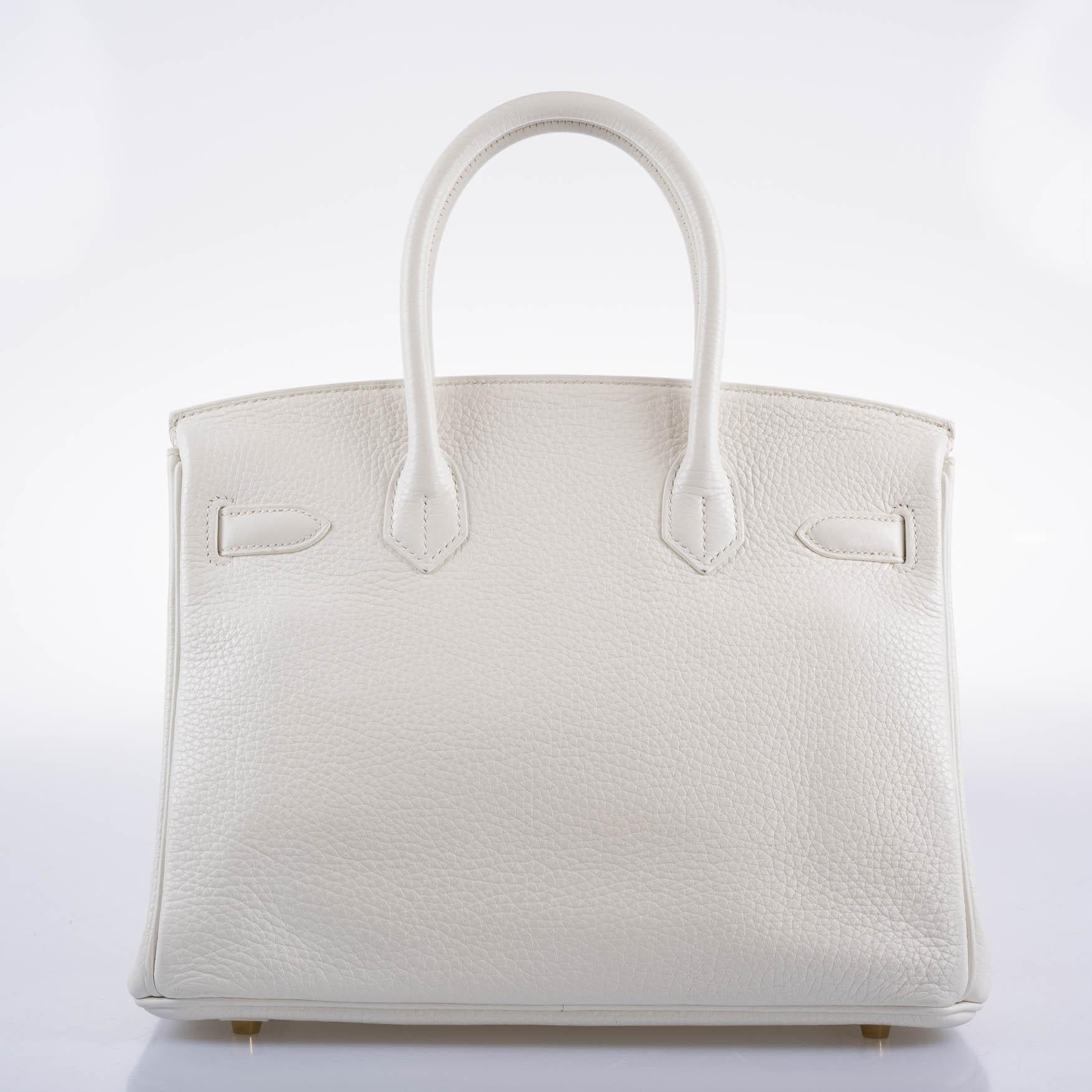 Hermès Birkin 30 White Clemence with Gold Hardware - 2016, X