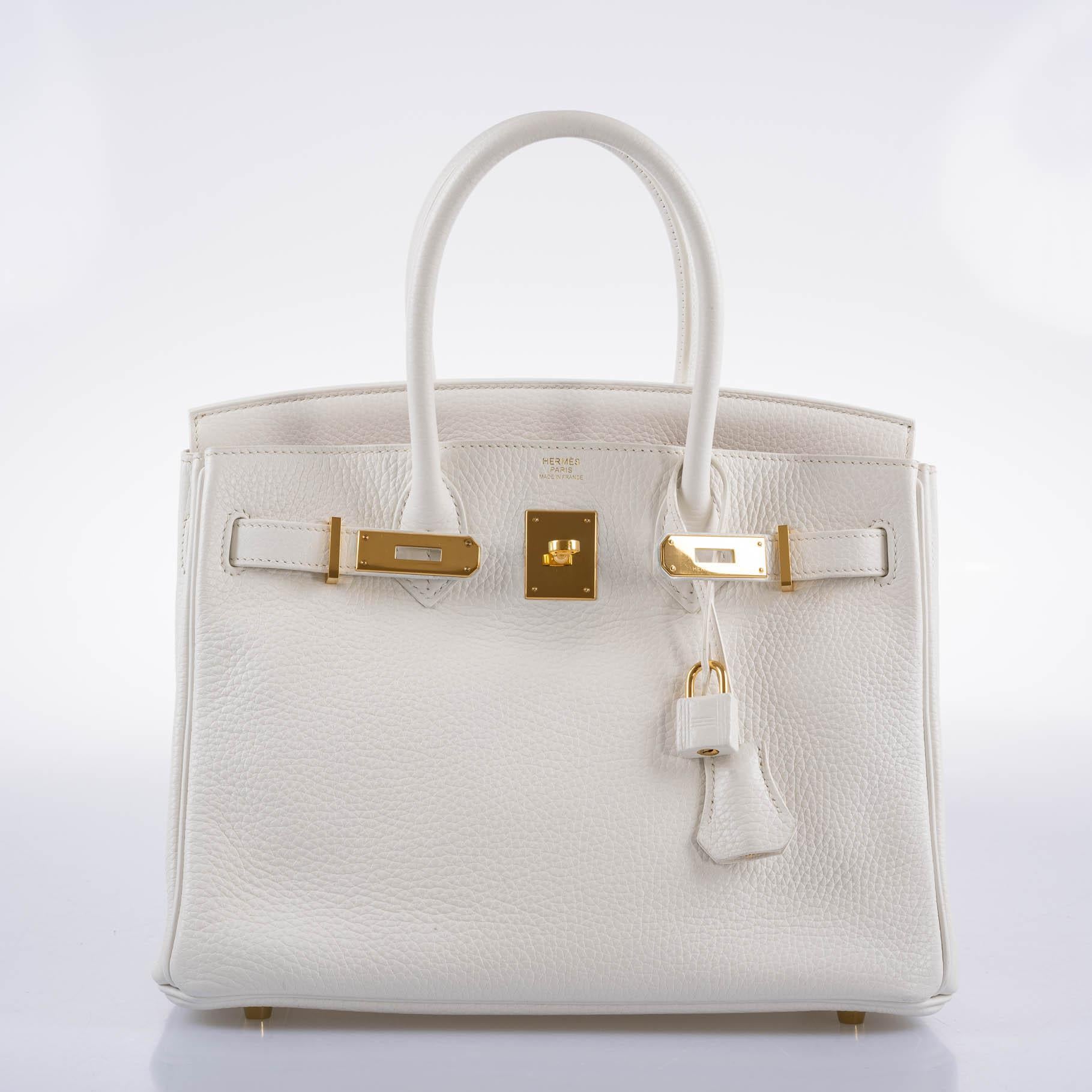 Hermès Birkin 30 White Clemence with Gold Hardware - 2016, X