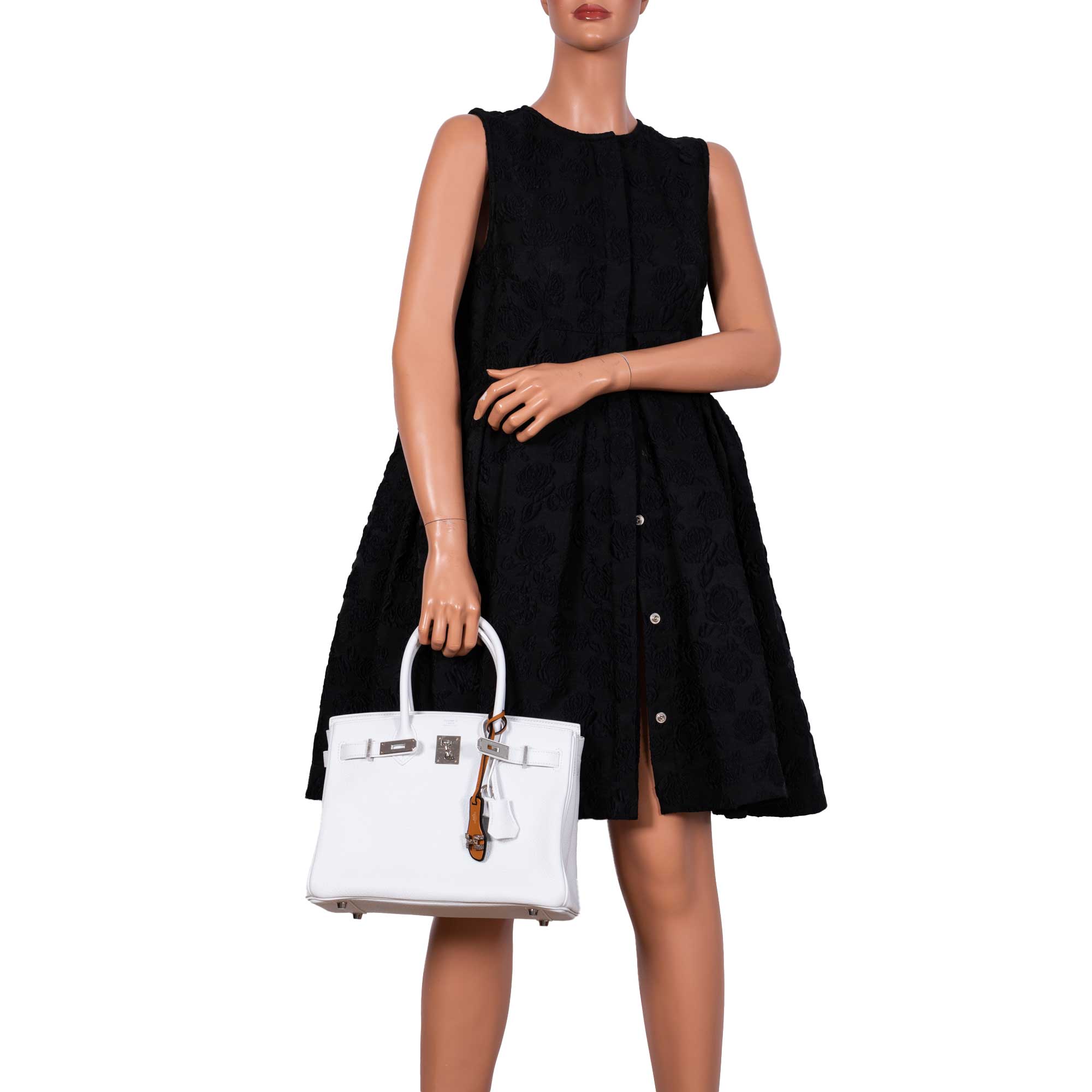 Hermès Birkin 30 White Clemence with Palladium Hardware