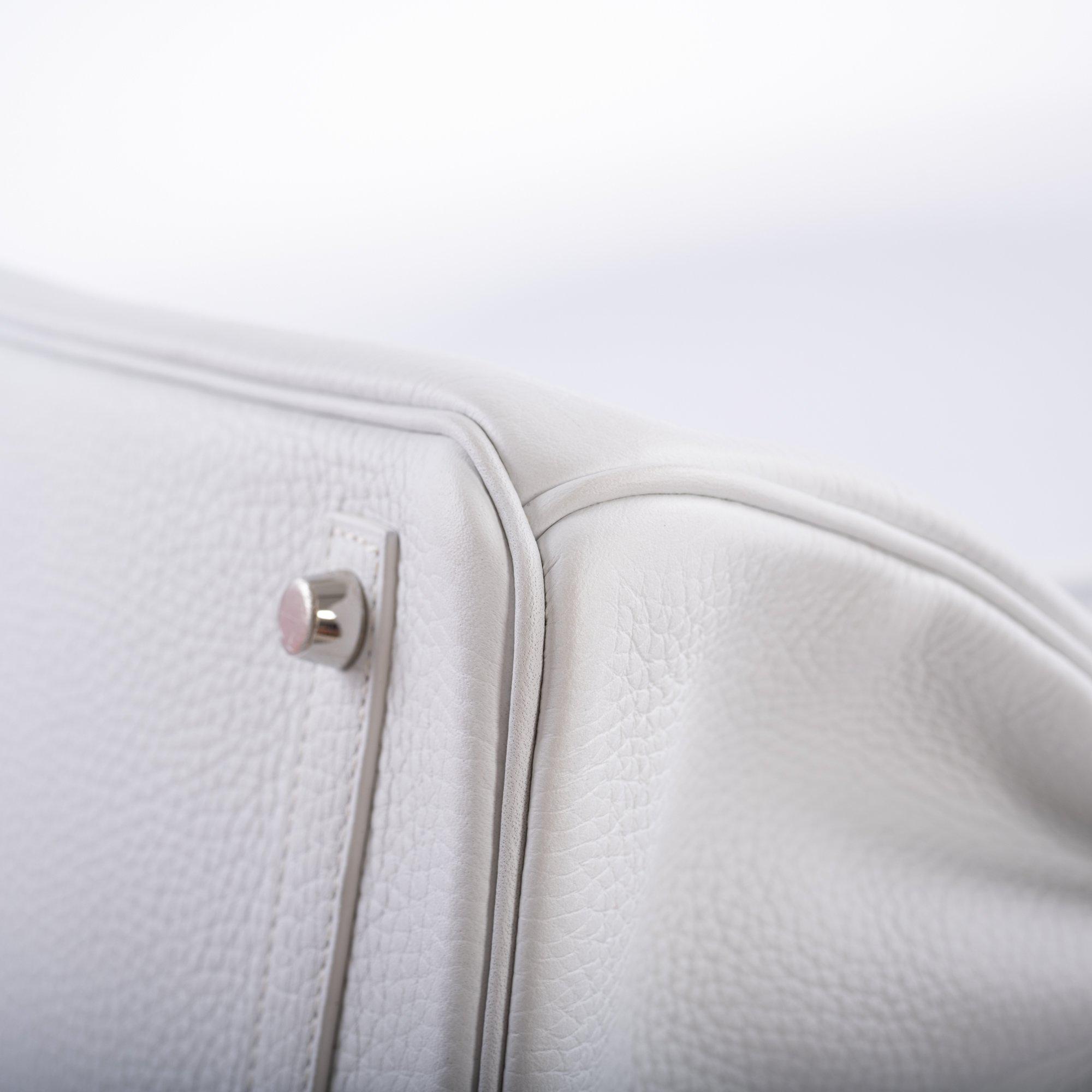 Hermès Birkin 30 White Clemence with Palladium Hardware - 2016, X