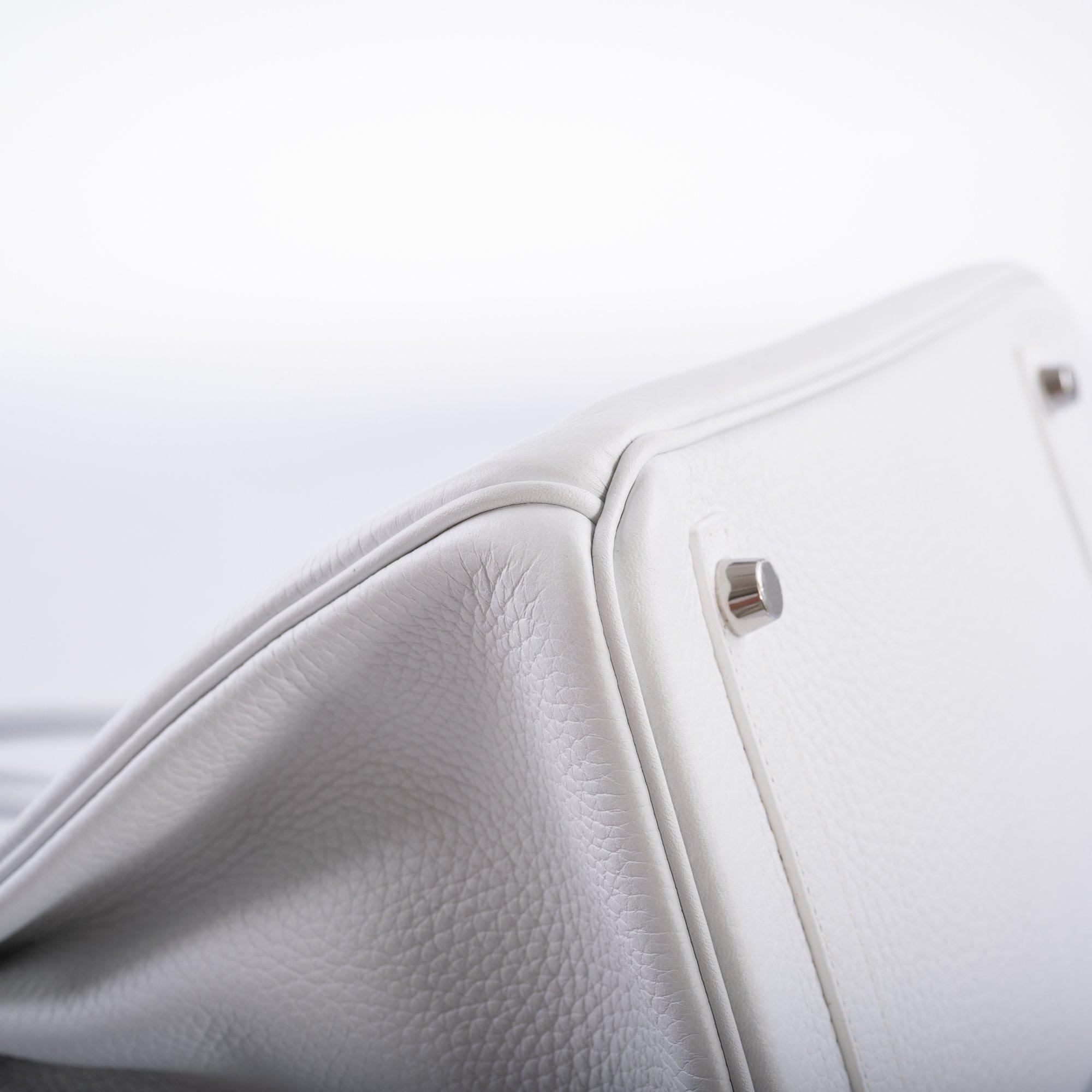 Hermès Birkin 30 White Clemence with Palladium Hardware - 2016, X