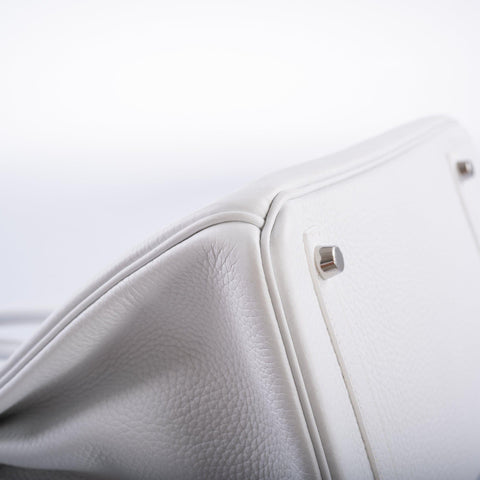 Hermès Birkin 30 White Clemence with Palladium Hardware - 2016, X