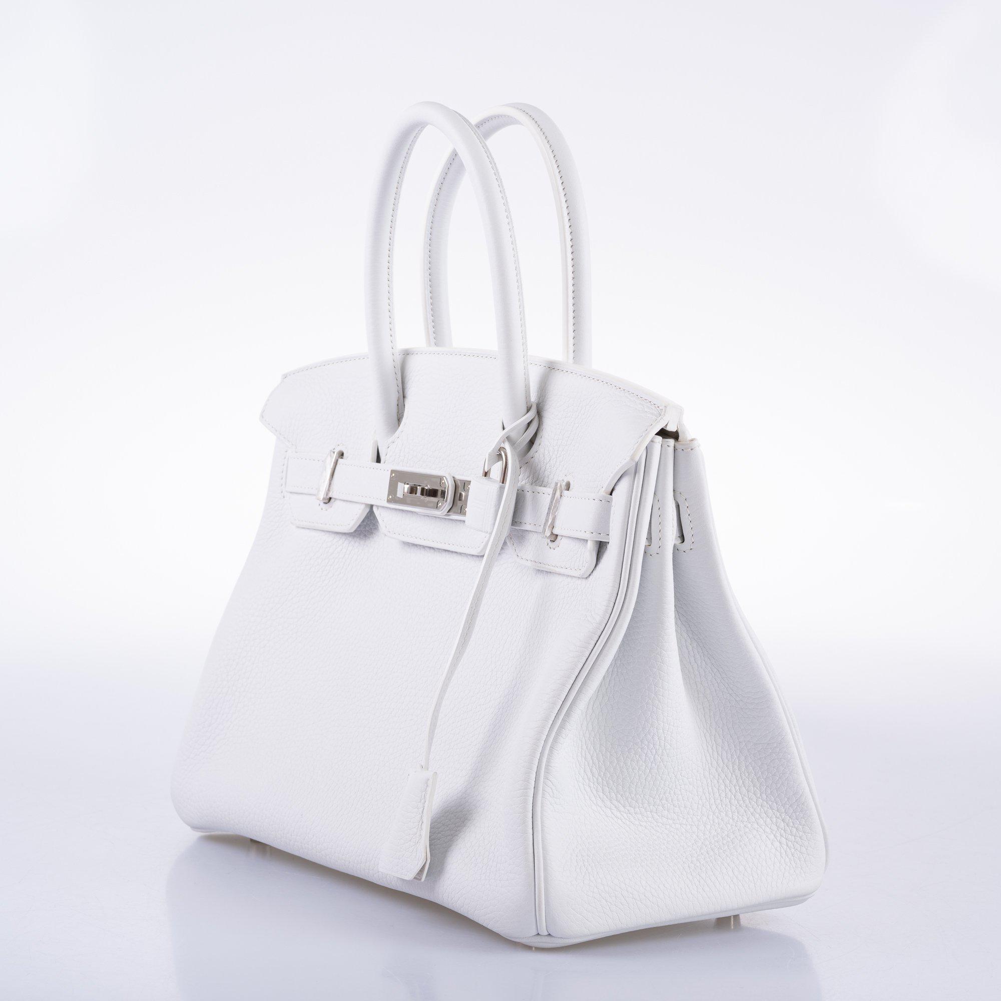 Hermès Birkin 30 White Clemence with Palladium Hardware - 2016, X