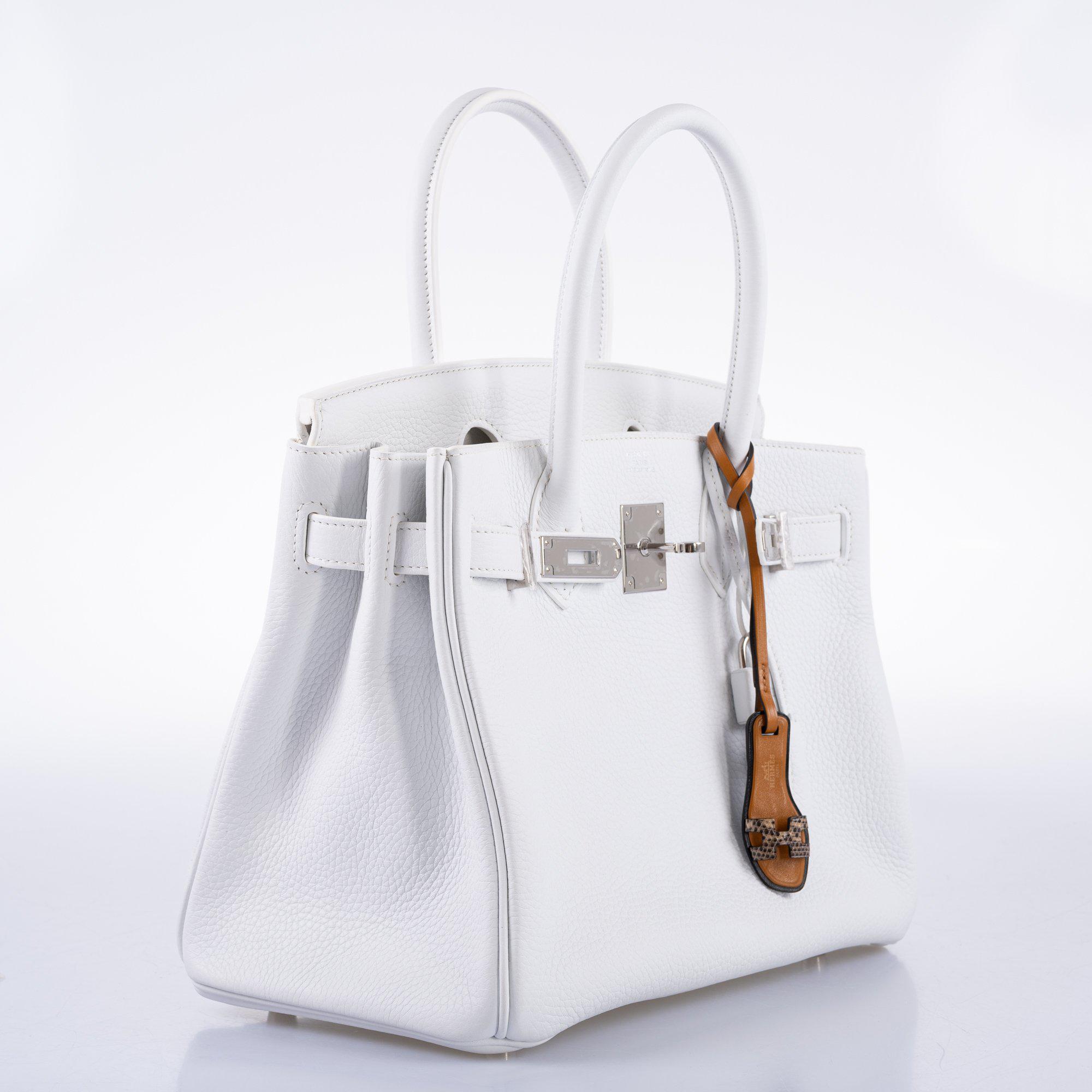 Hermès Birkin 30 White Clemence with Palladium Hardware - 2016, X