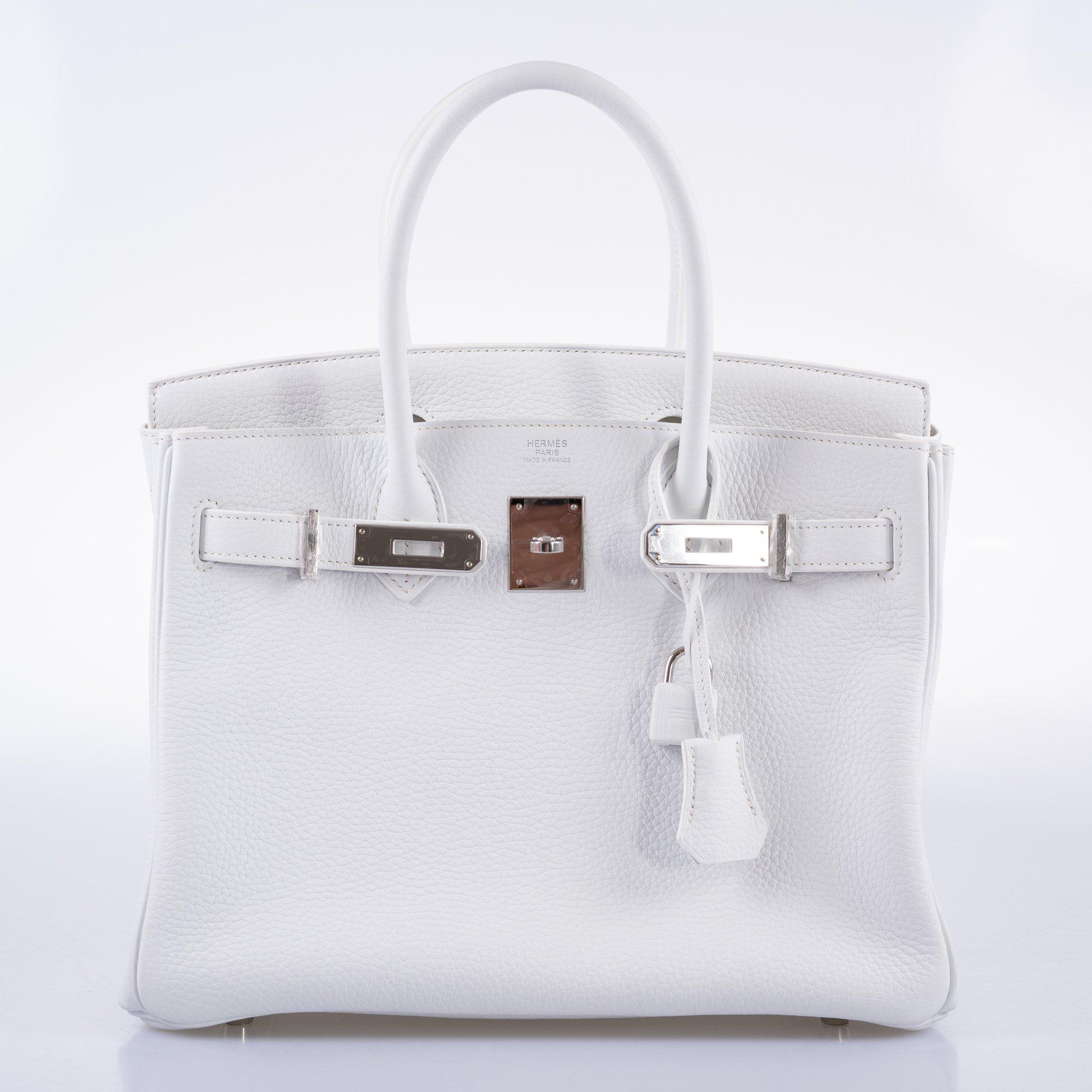 Hermès Birkin 30 White Clemence with Palladium Hardware - 2016, X