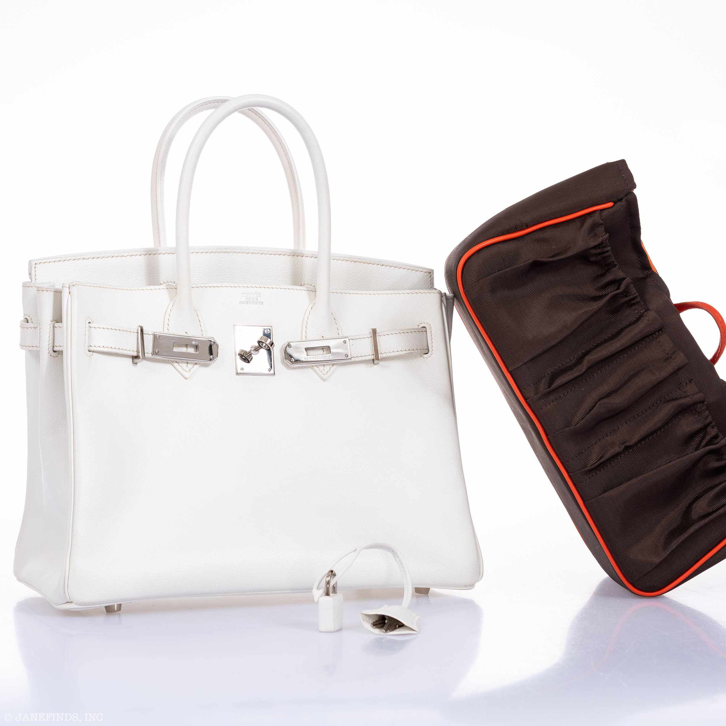 Hermès Birkin 30 White Epsom Palladium Hardware