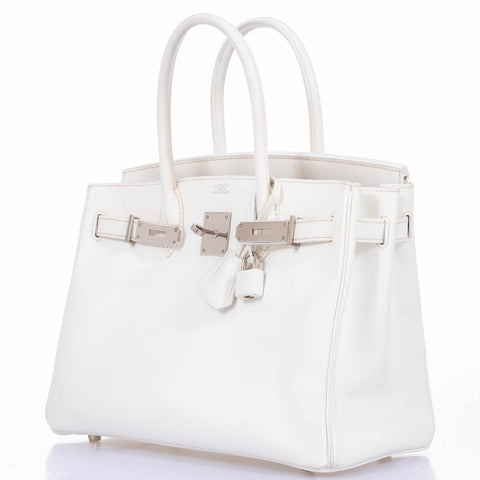 Hermès Birkin 30 White Epsom Palladium Hardware