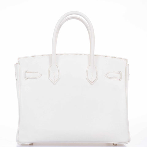 Hermès Birkin 30 White Epsom Palladium Hardware