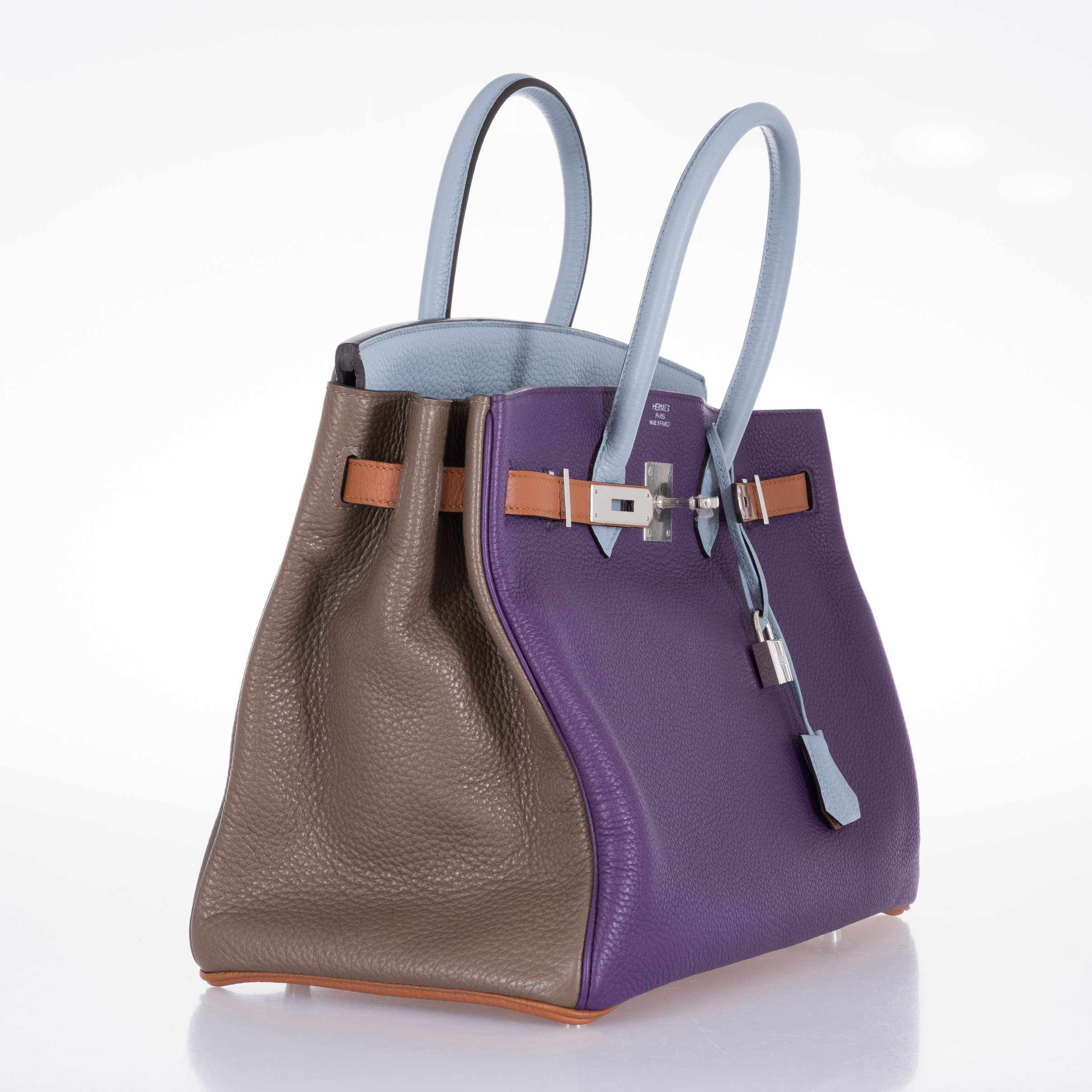 Hermès Birkin 35 Arlequin Harlequin Clemence Palladium Hardware