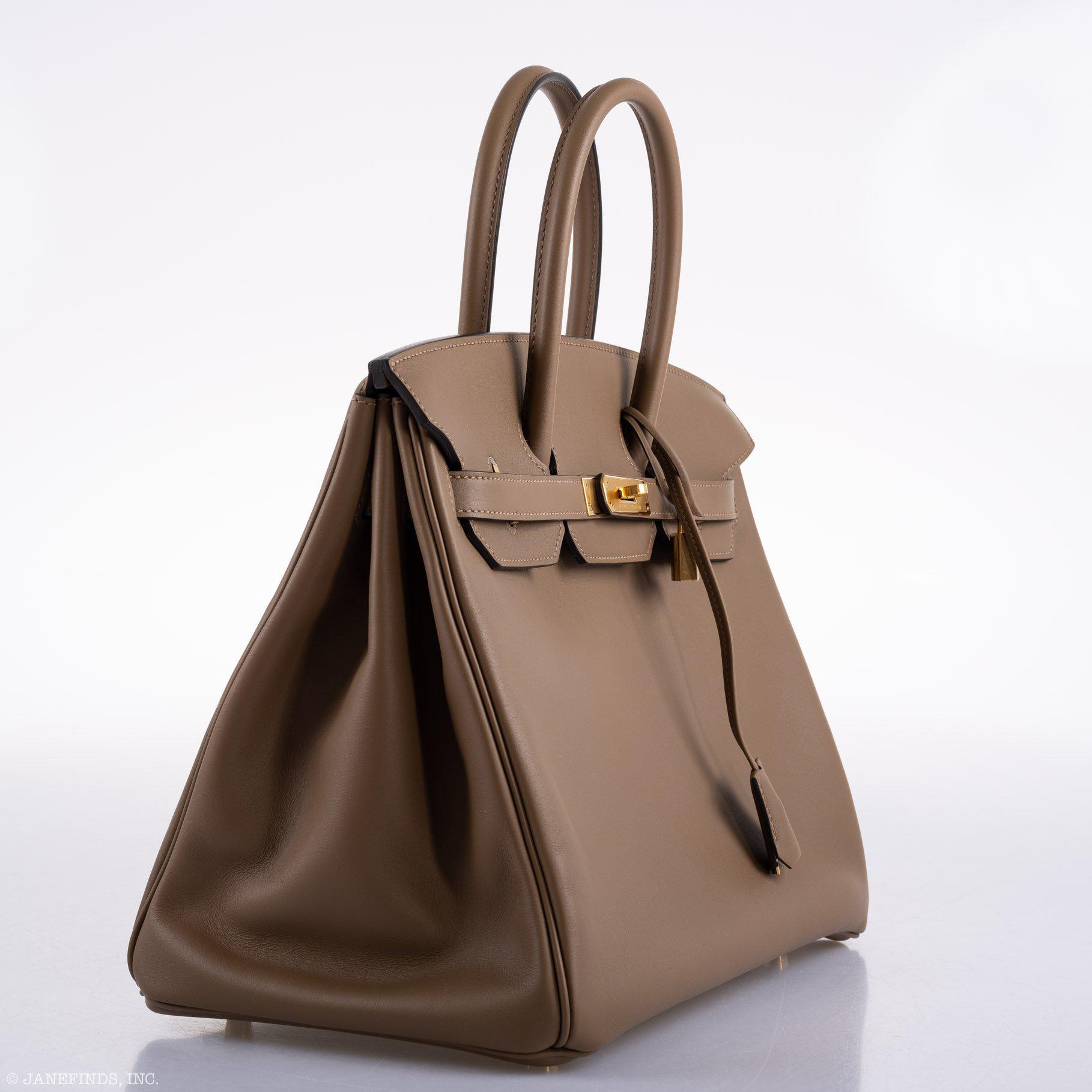 Hermès Birkin 35 Beige de Weimar Jonathan with Gold Hardware - 2020, Y