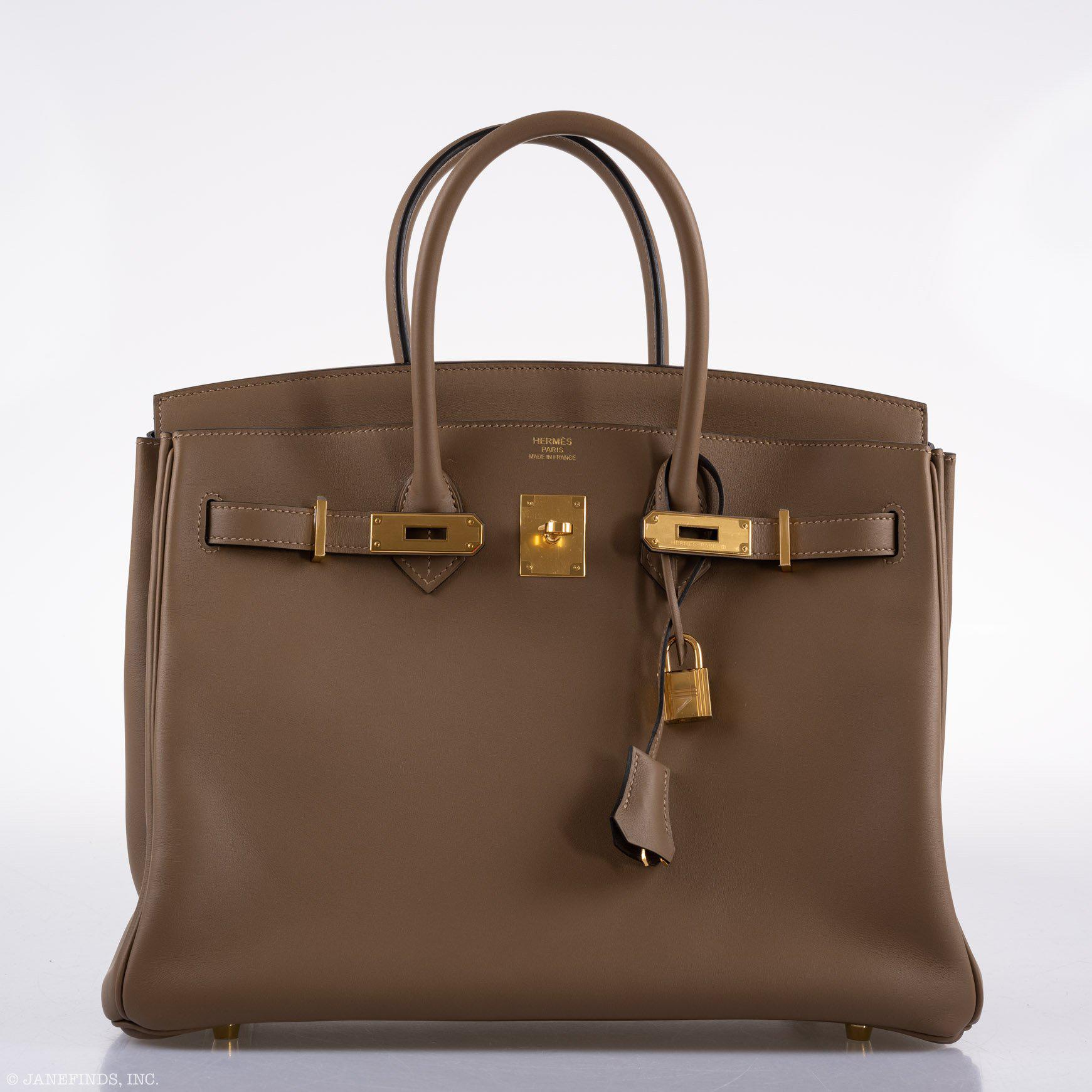 Hermès Birkin 35 Beige de Weimar Jonathan with Gold Hardware - 2020, Y