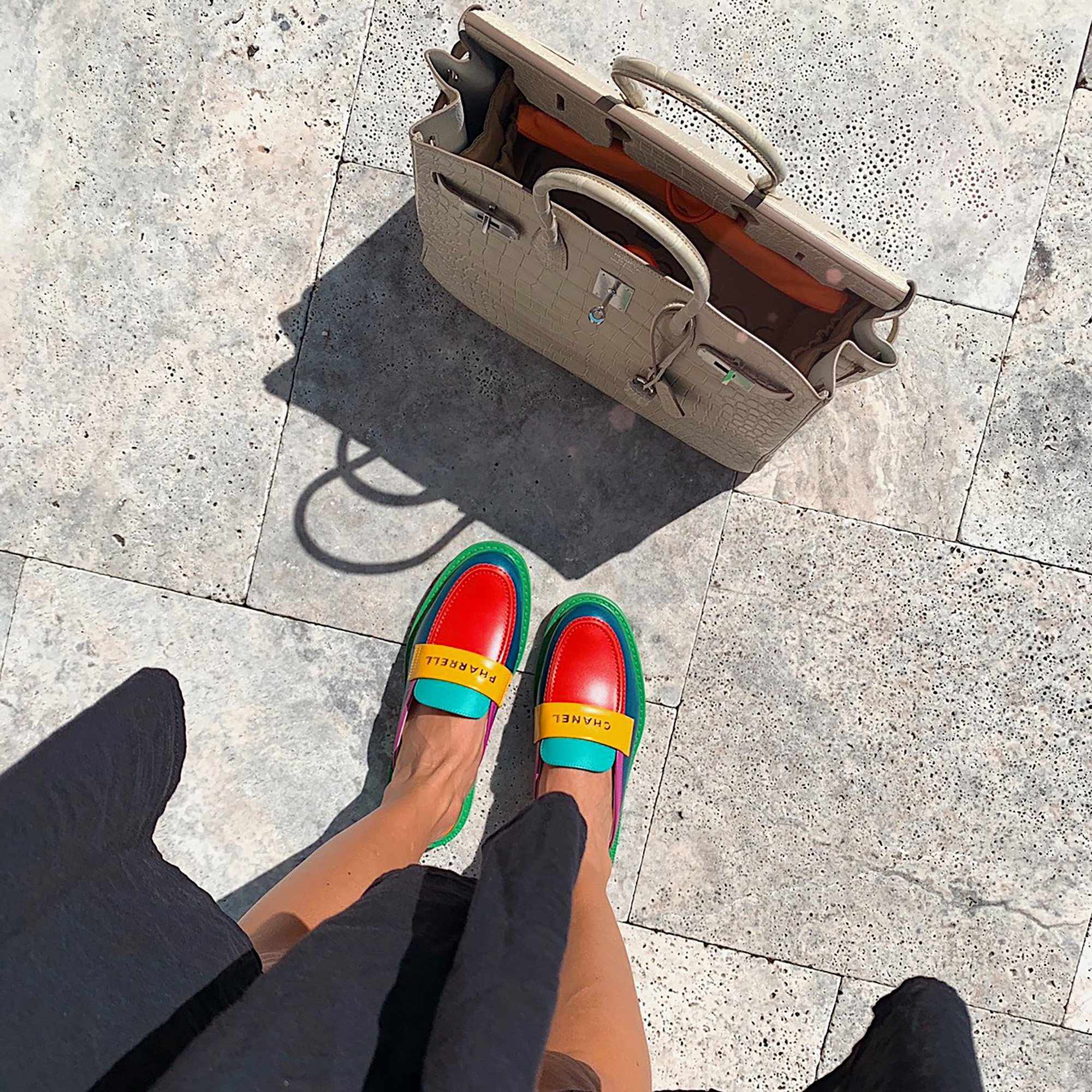 Hermès Birkin 35 Beton Matte Porosus Crocodile Palladium Hardware