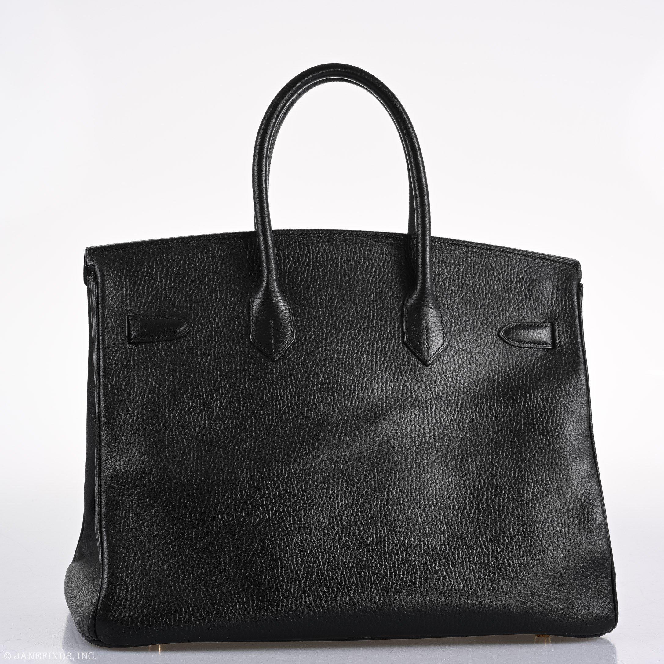 Hermès Birkin 35 Black Ardenne Gold Hardware - C Square