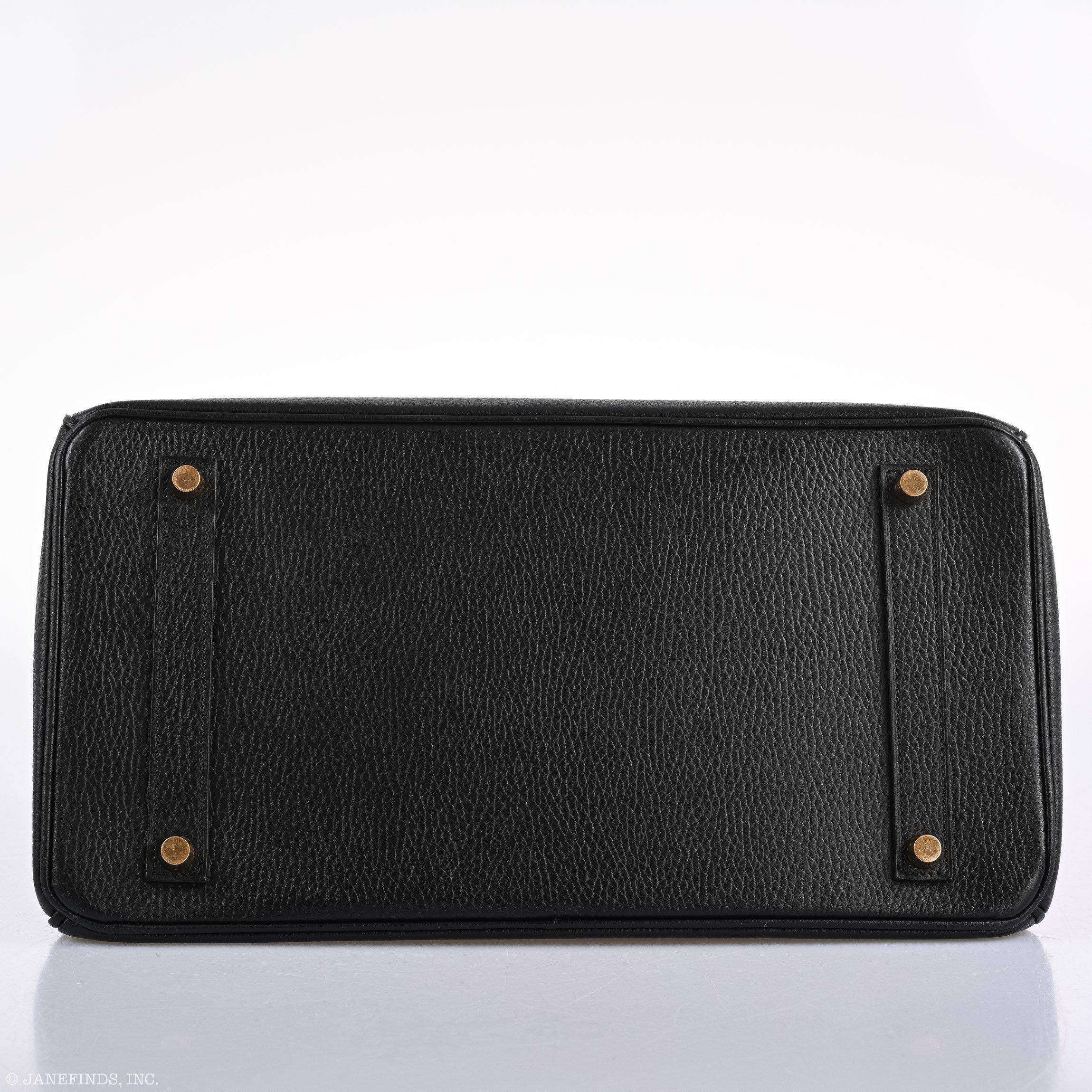 Hermès Birkin 35 Black Ardenne Gold Hardware - C Square