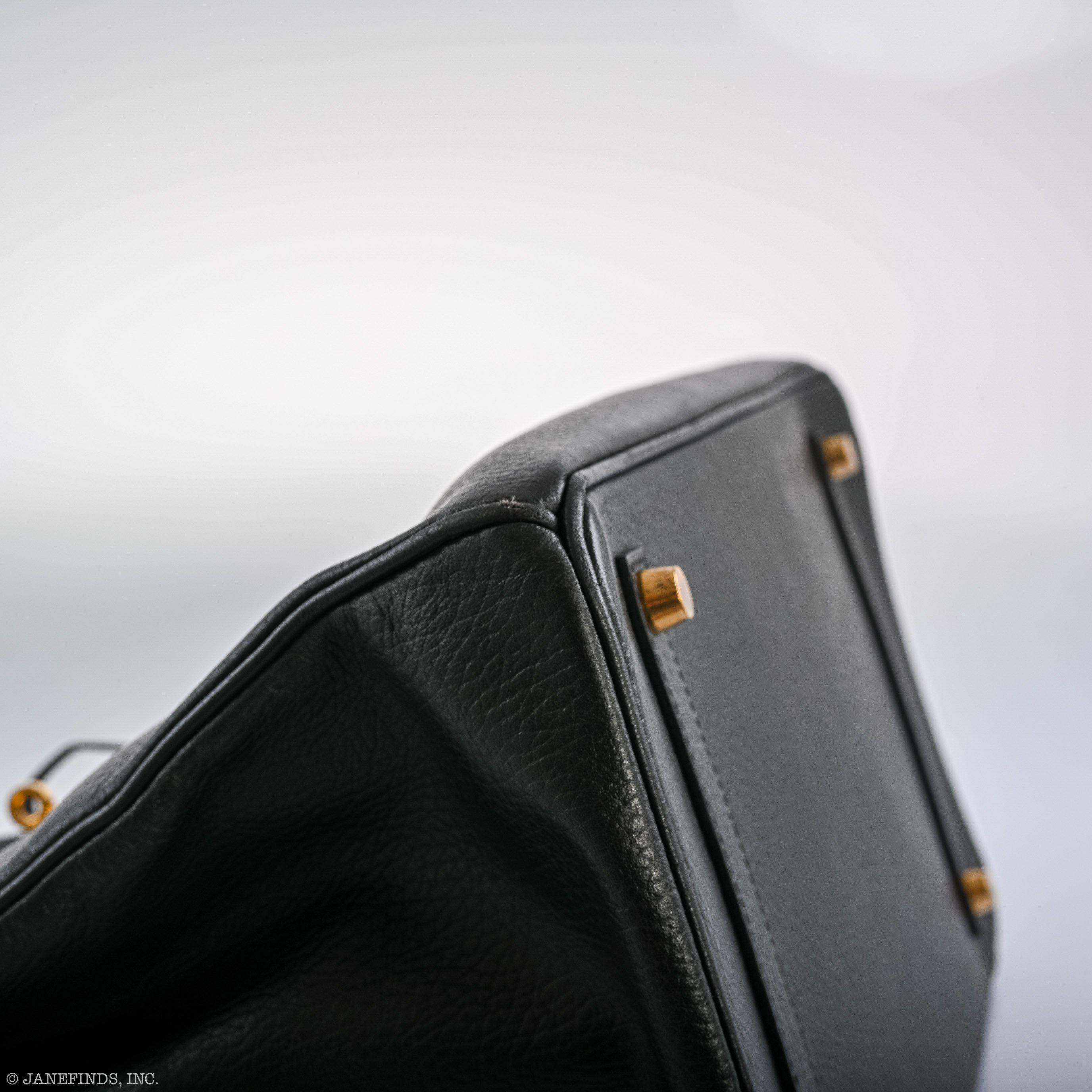 Hermès Birkin 35 Black Ardenne Gold Hardware - C Square