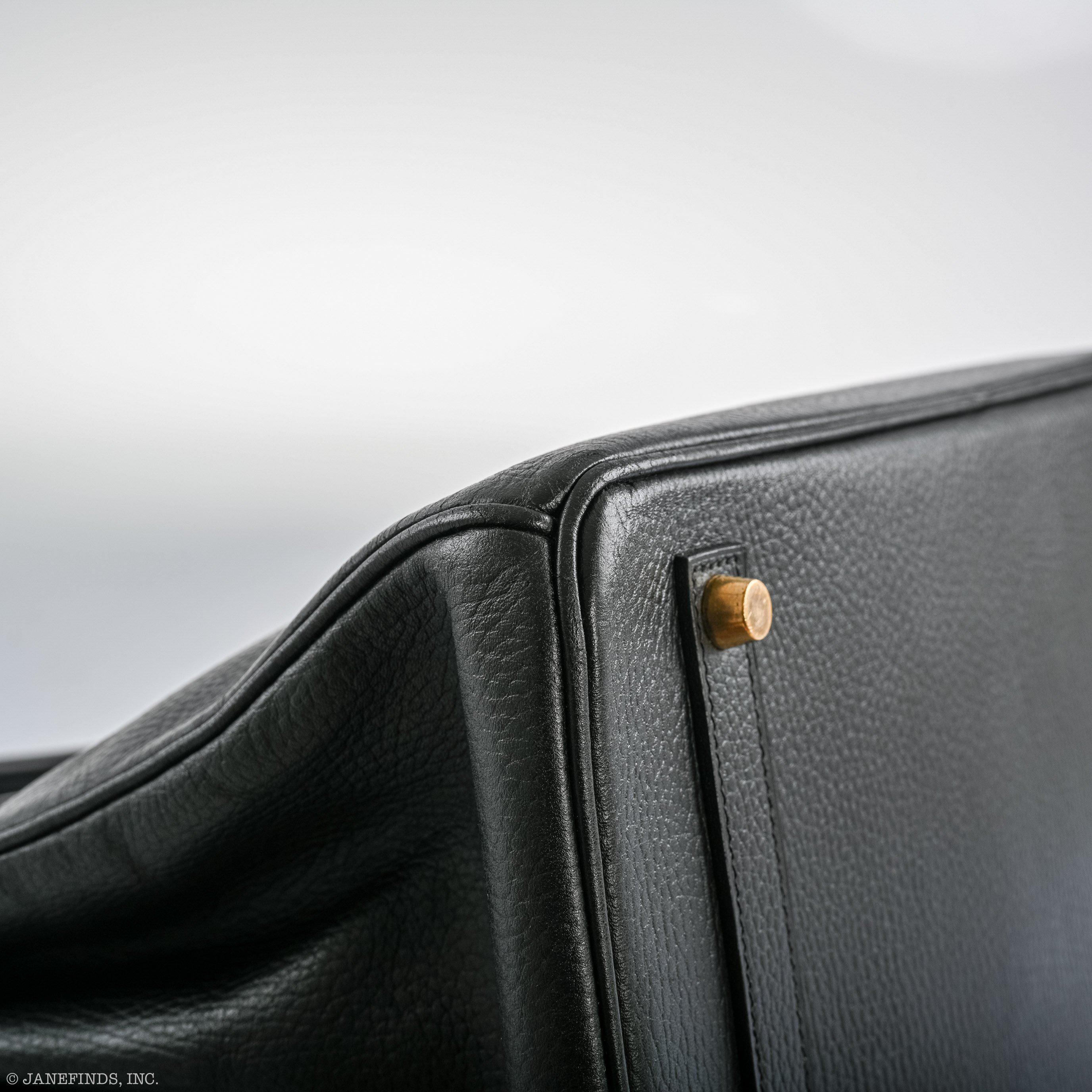 Hermès Birkin 35 Black Ardenne Gold Hardware - C Square