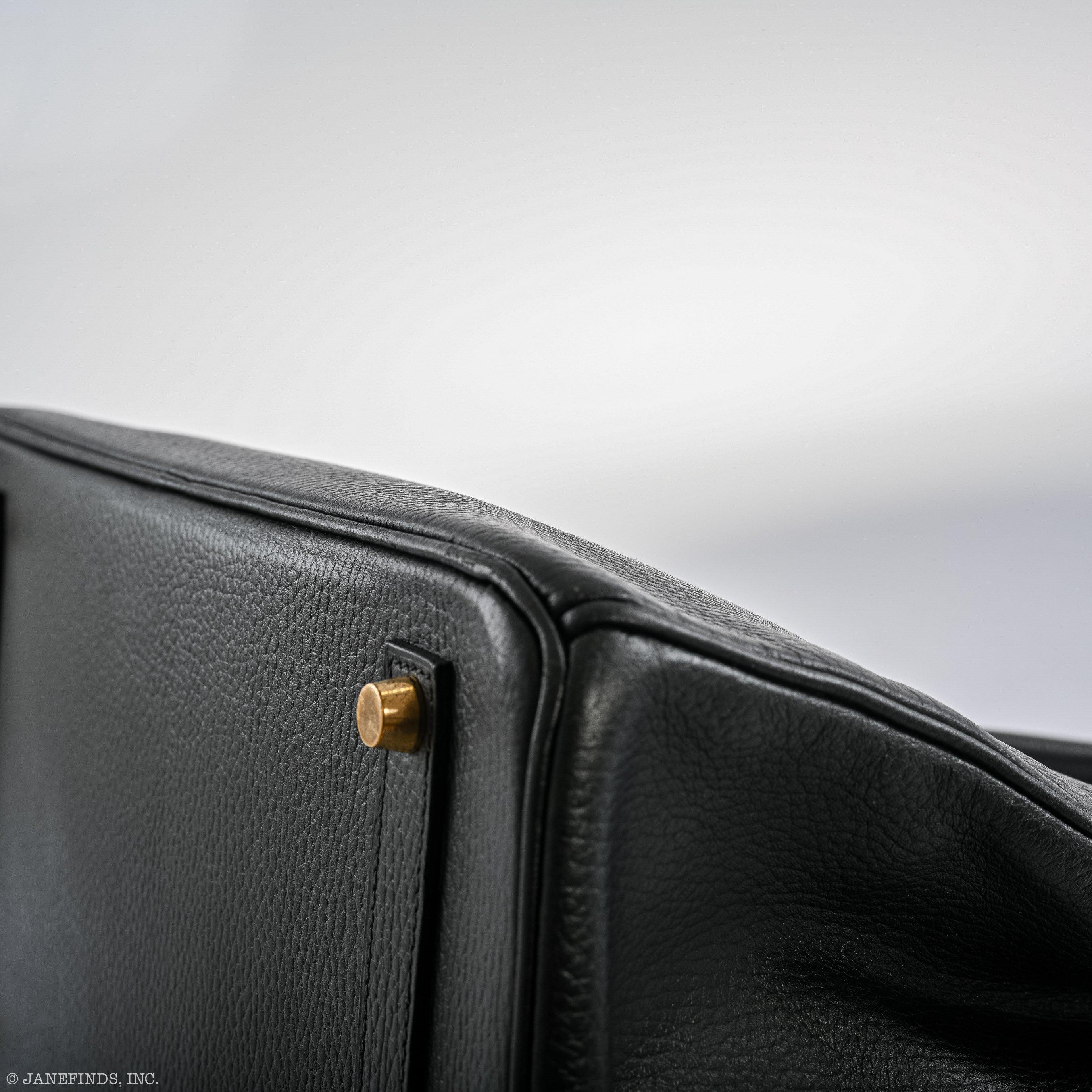 Hermès Birkin 35 Black Ardenne Gold Hardware - C Square