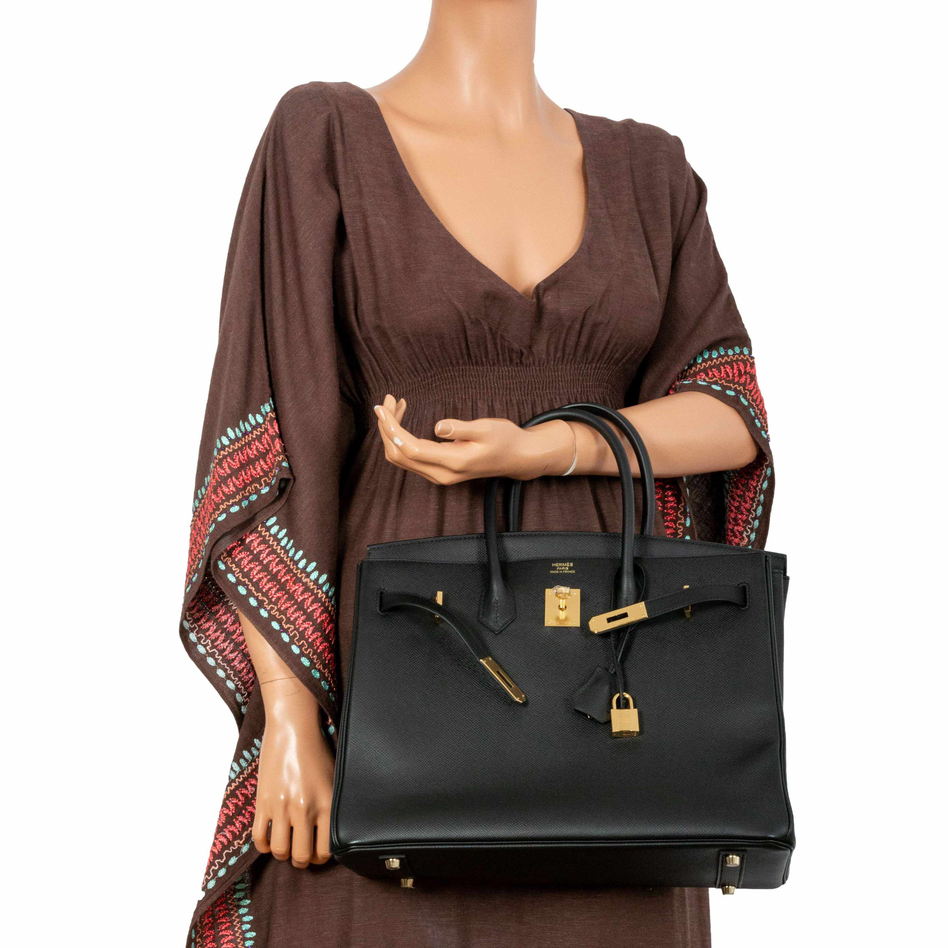 Hermès Birkin 35 Black Epsom Gold Hardware