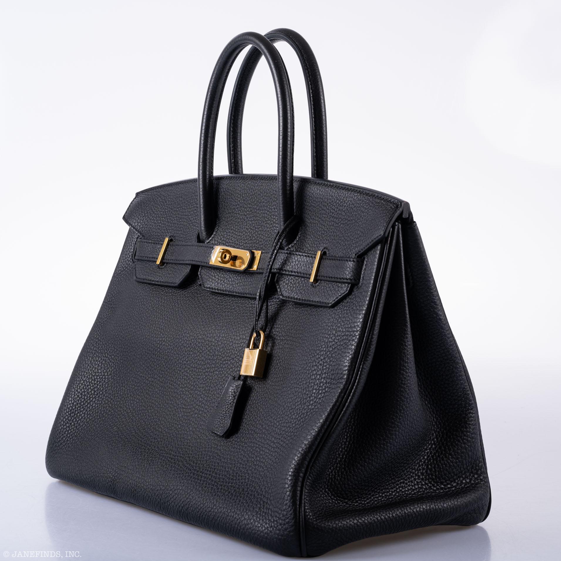 Hermès Birkin 35 Black Togo Gold Hardware - 2012, P