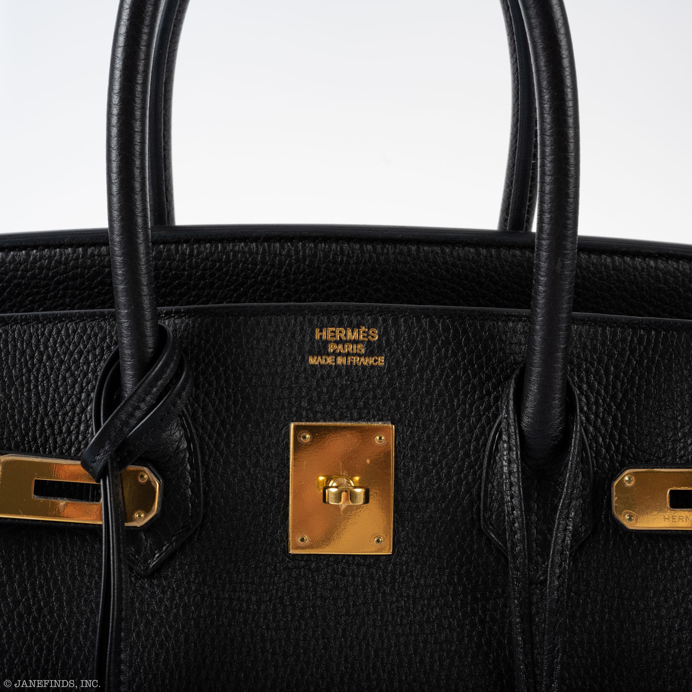 Hermès Birkin 35 Black Togo Gold Hardware - 2012, P