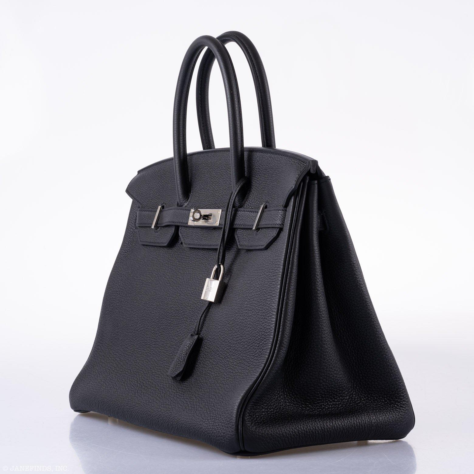 Hermès Birkin 35 Black Togo Palladium Hardware - 2020, Y