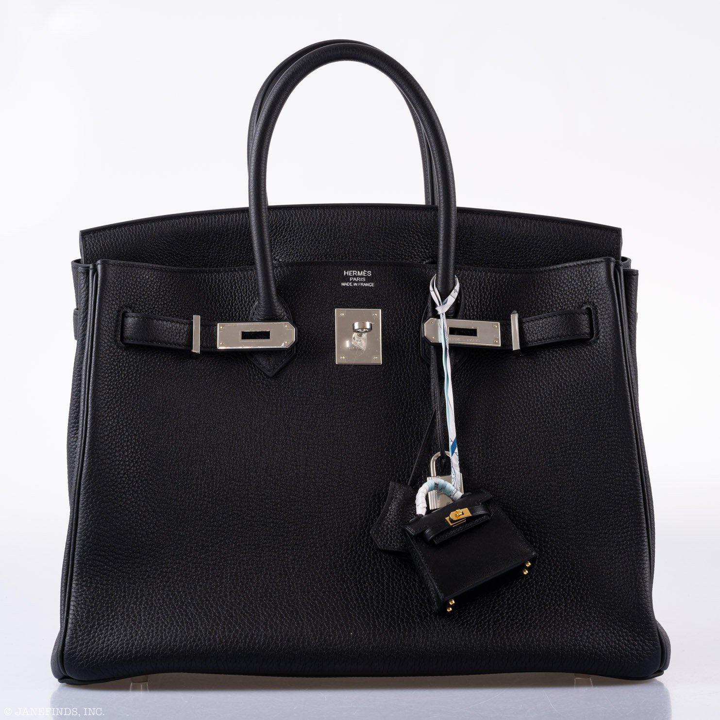 Hermès Birkin 35 Black Togo Palladium Hardware - 2020, Y