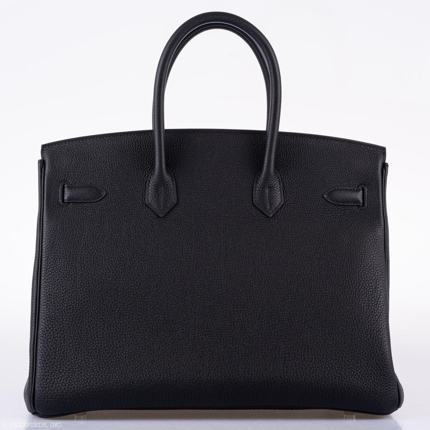 Hermès Birkin 35 Black Togo Palladium Hardware - 2020, Y