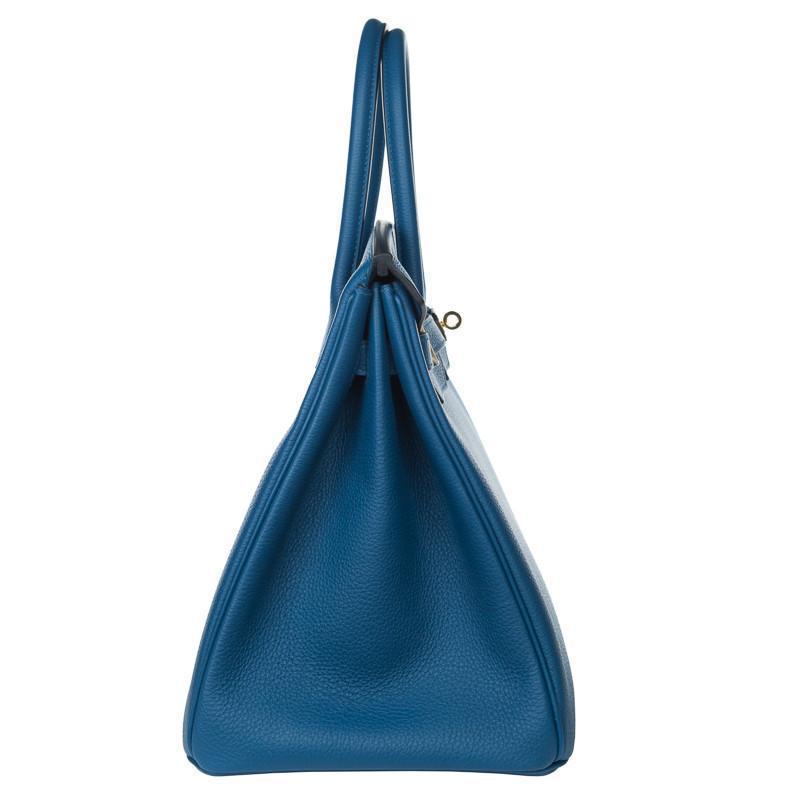 Hermès Birkin 35 Bleu de Galice Togo Gold Hardware