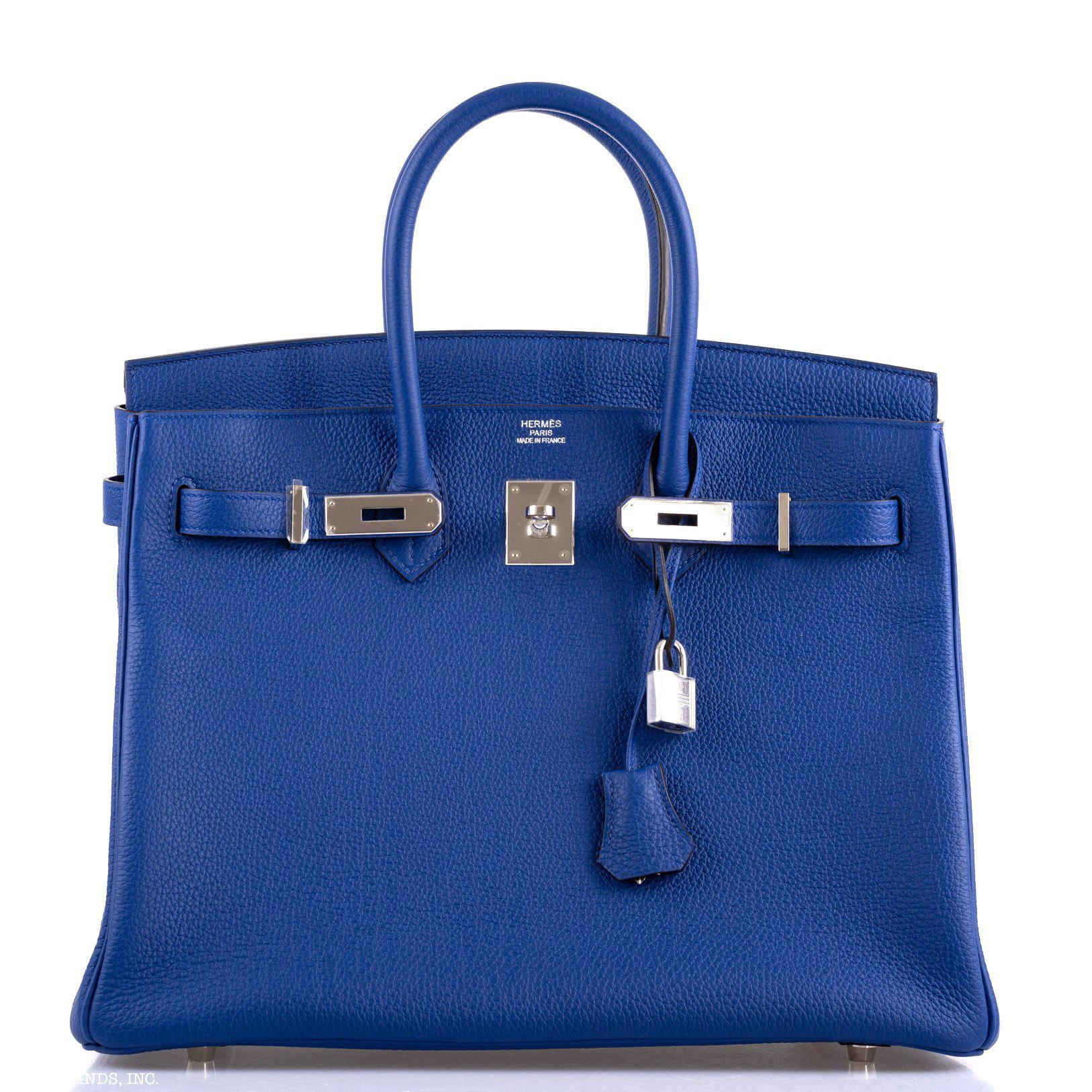 Hermès Birkin 35 Blue Electric Togo Palladium Hardware - 2015, T