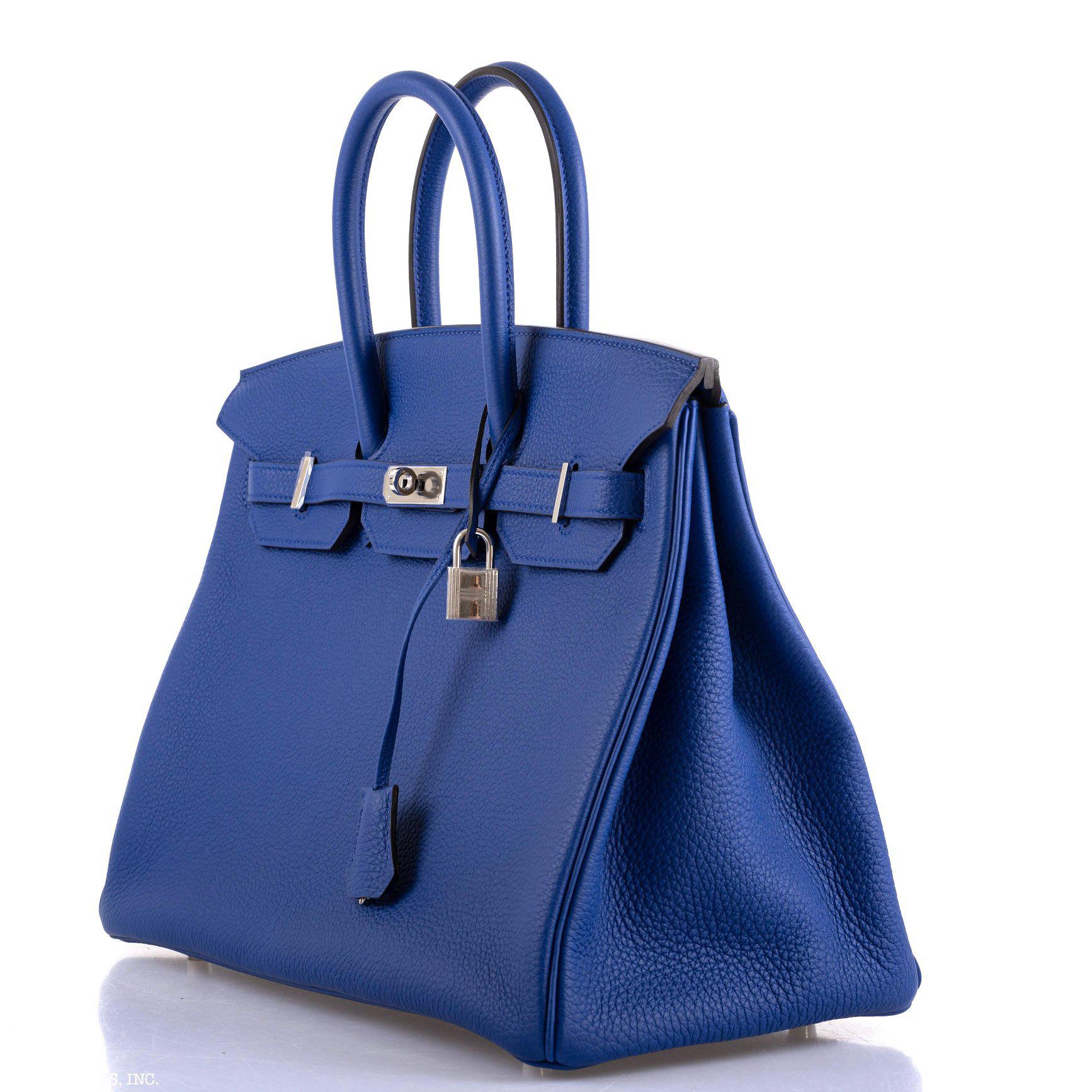 Hermès Birkin 35 Blue Electric Togo Palladium Hardware - 2015, T