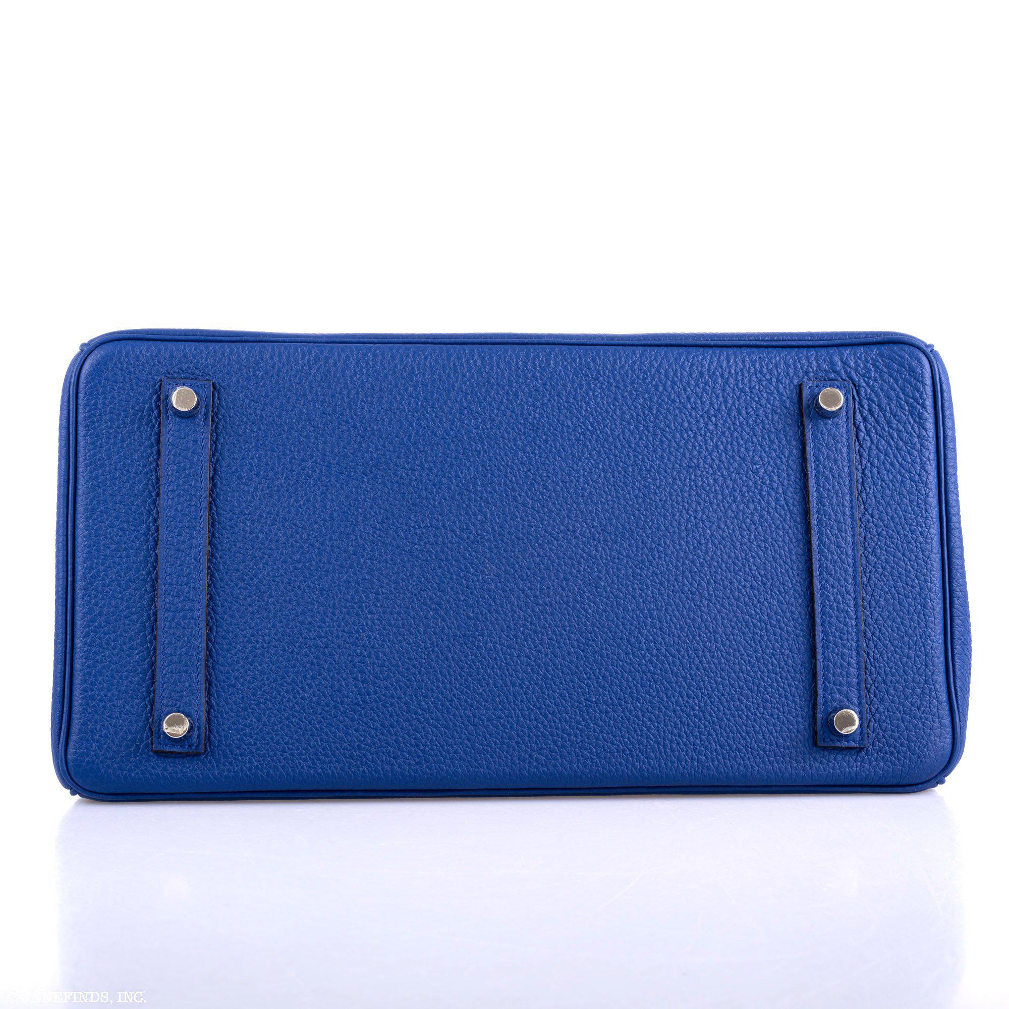 Hermès Birkin 35 Blue Electric Togo Palladium Hardware - 2015, T