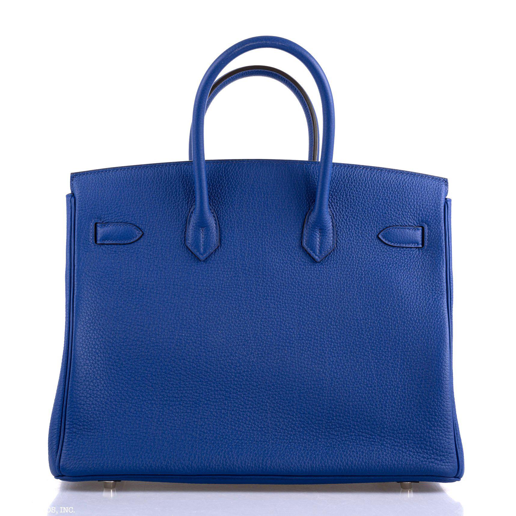 Hermès Birkin 35 Blue Electric Togo Palladium Hardware - 2015, T