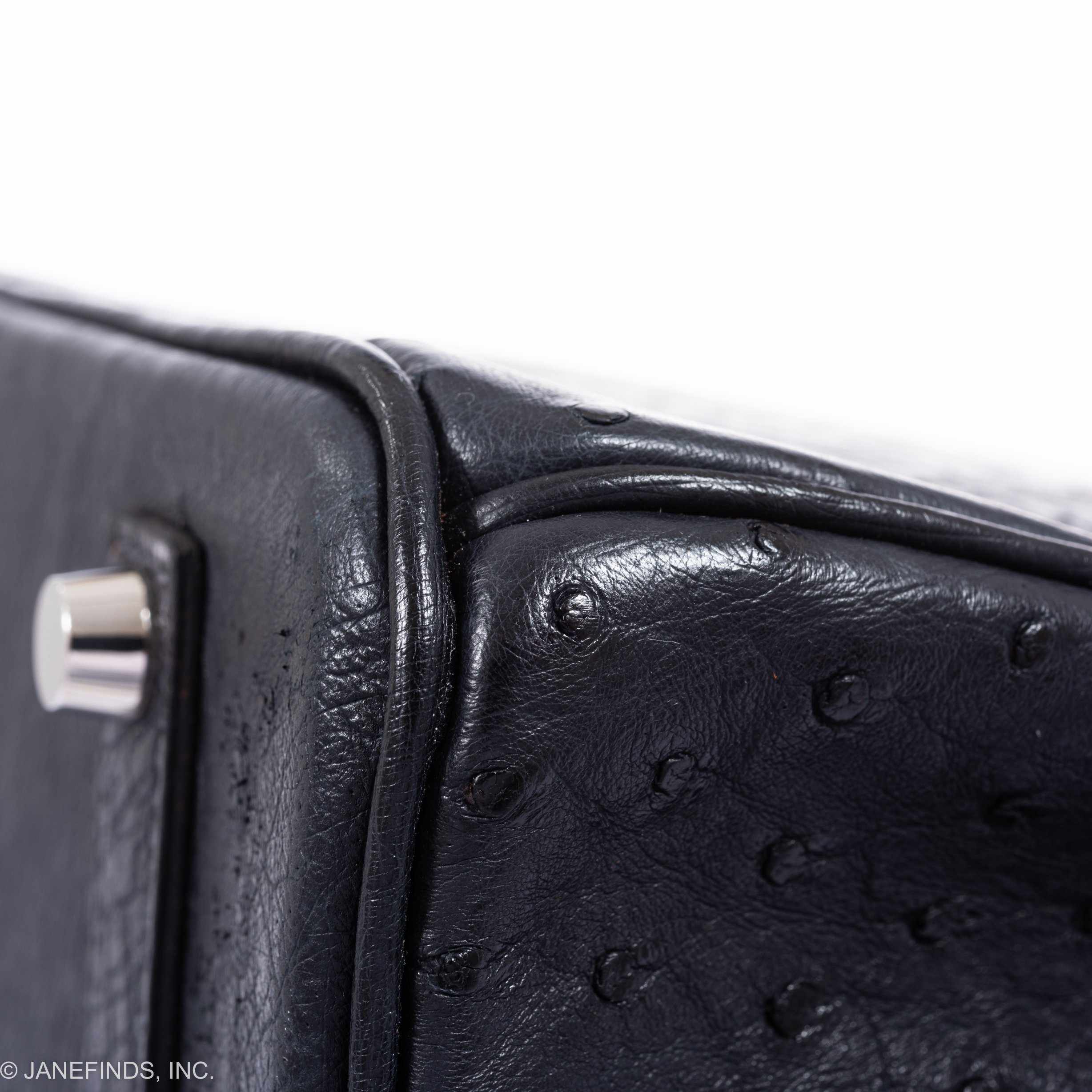 Hermès Birkin 35 Blue Indigo Ostrich Palladium Hardware