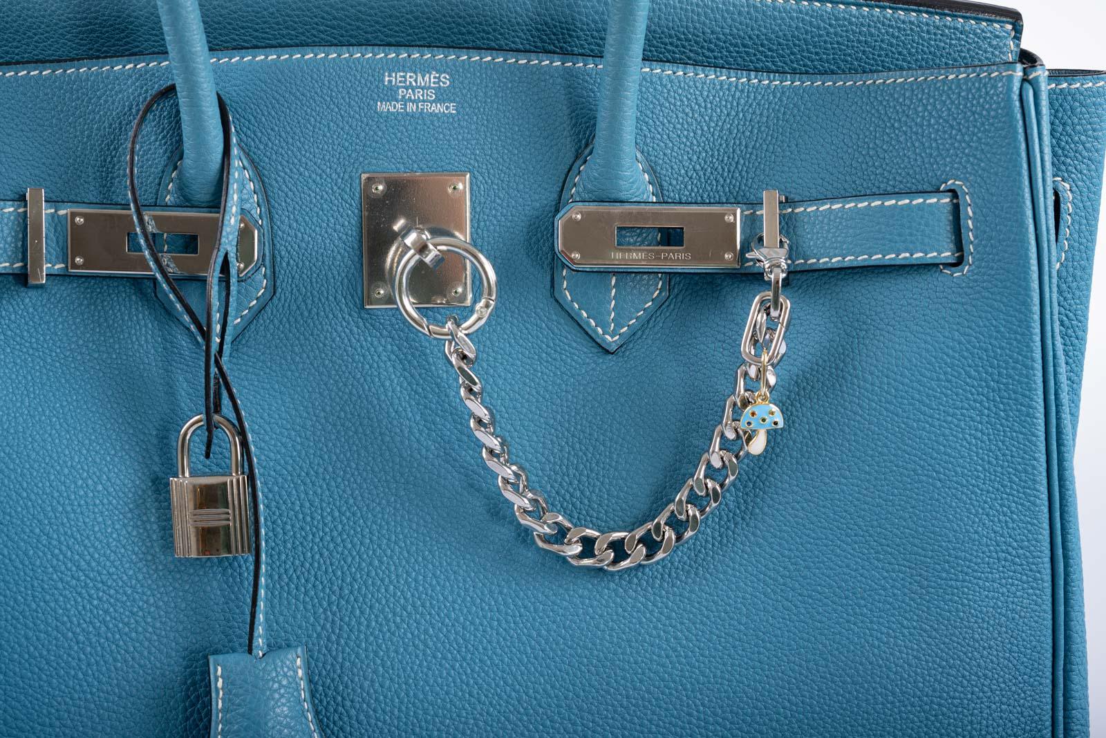Hermès Birkin 35 Blue Jean Togo Palladium Hardware