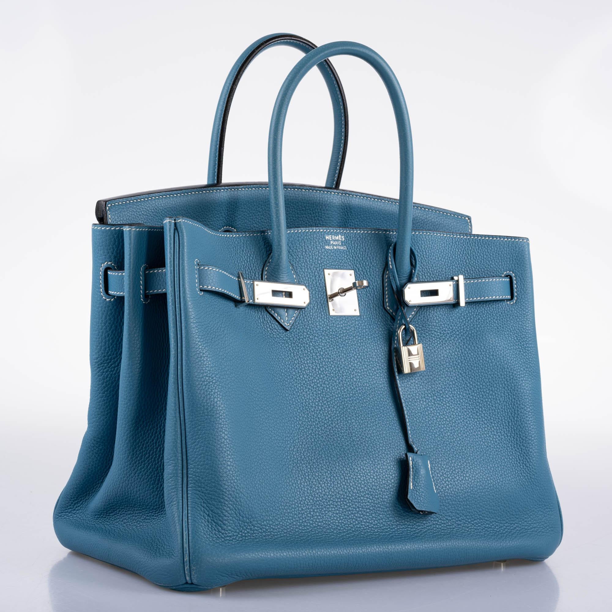 Hermès Birkin 35 Blue Jean Togo with Palladium Hardware