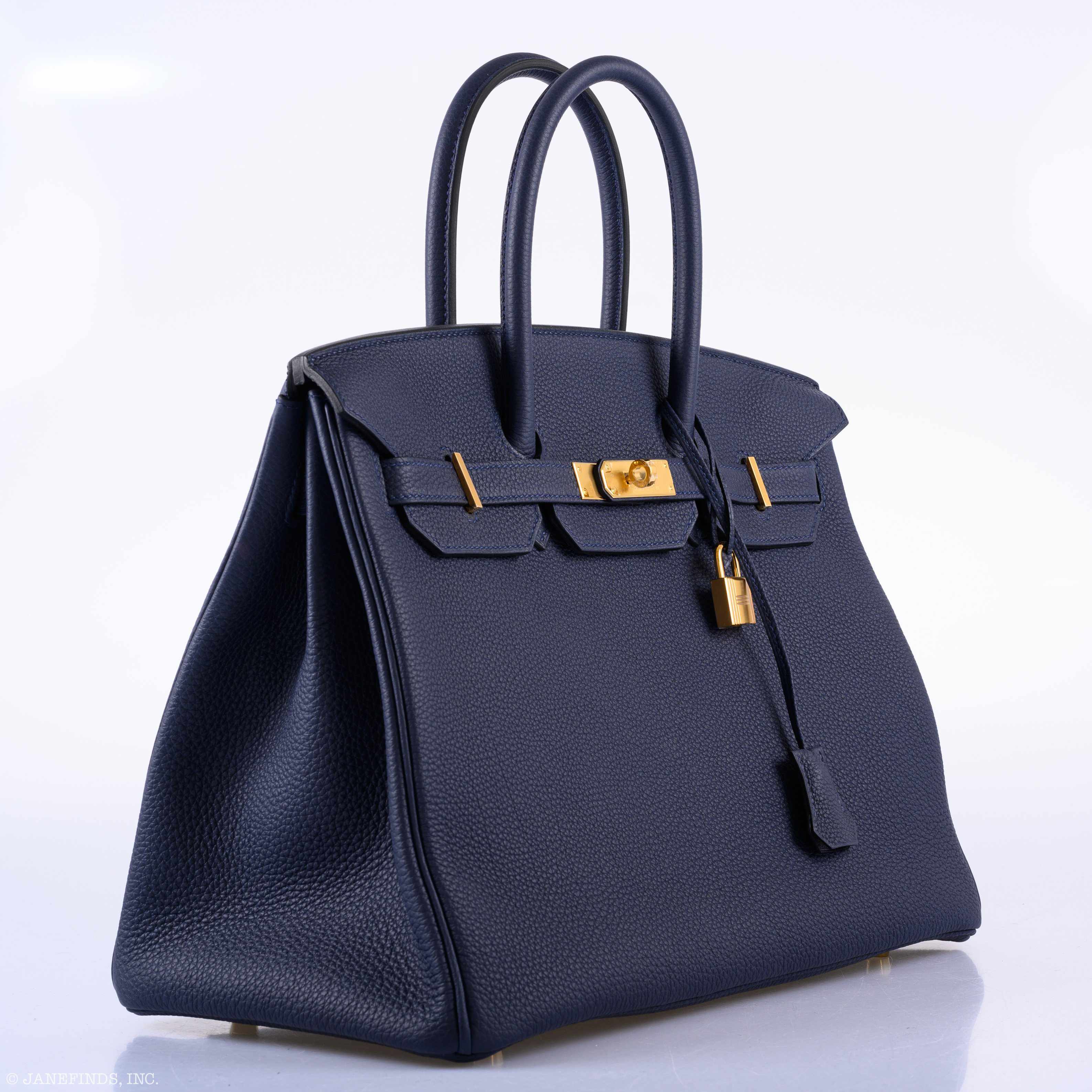 Hermès Birkin 35 Blue Nuit Togo Gold Hardware - 2019, D