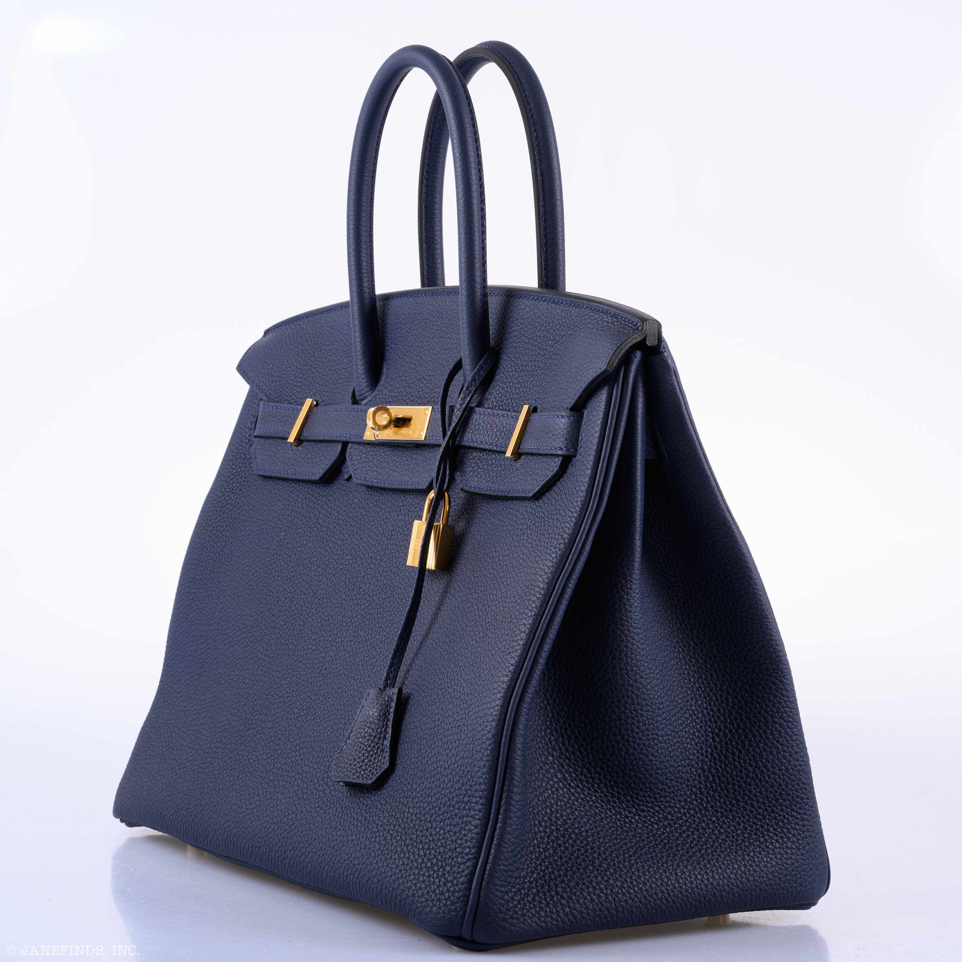 Hermès Birkin 35 Blue Nuit Togo Gold Hardware - 2019, D