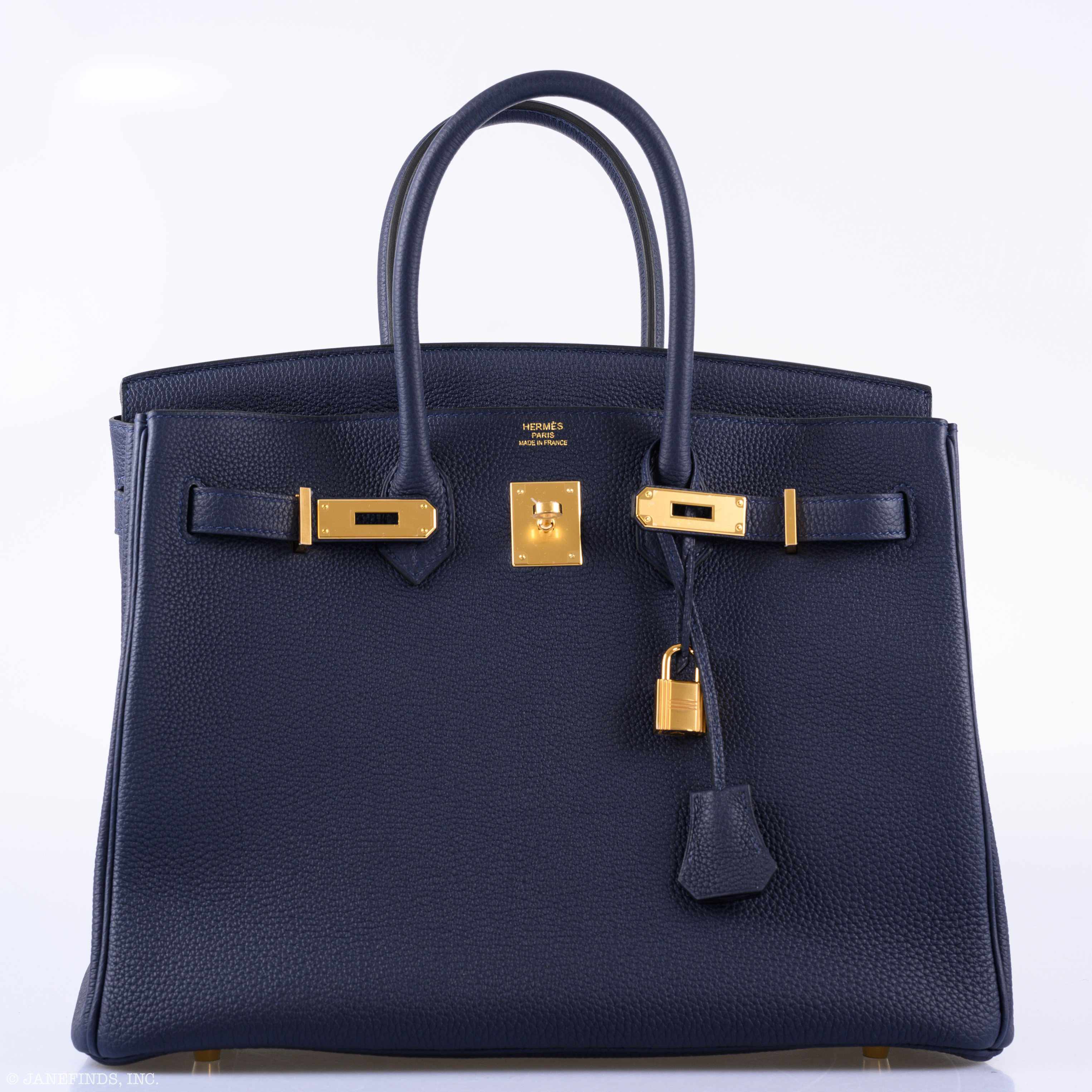 Hermès Birkin 35 Blue Nuit Togo Gold Hardware - 2019, D
