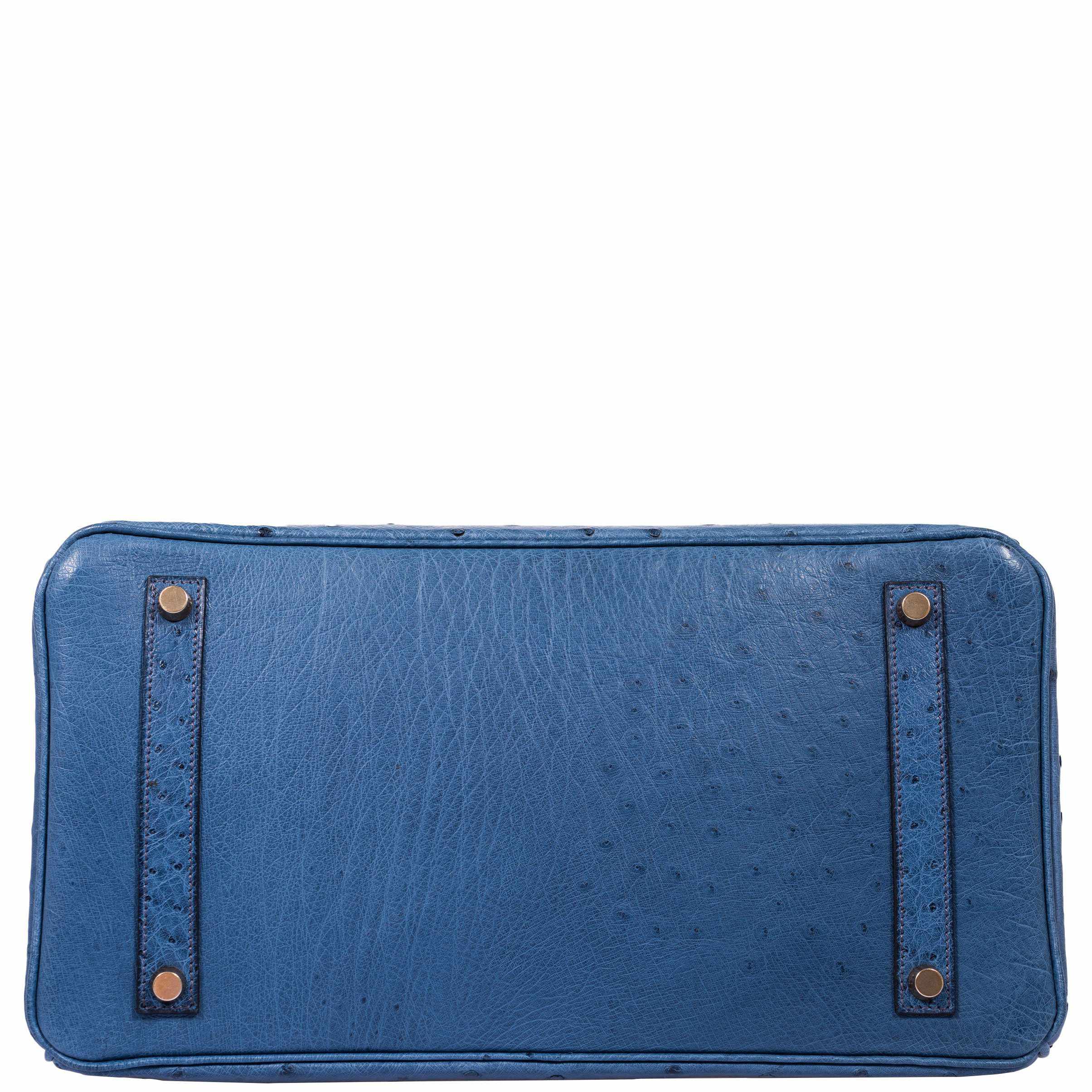 Hermès Birkin 35 Blue Roi Ostrich Gold Hardware