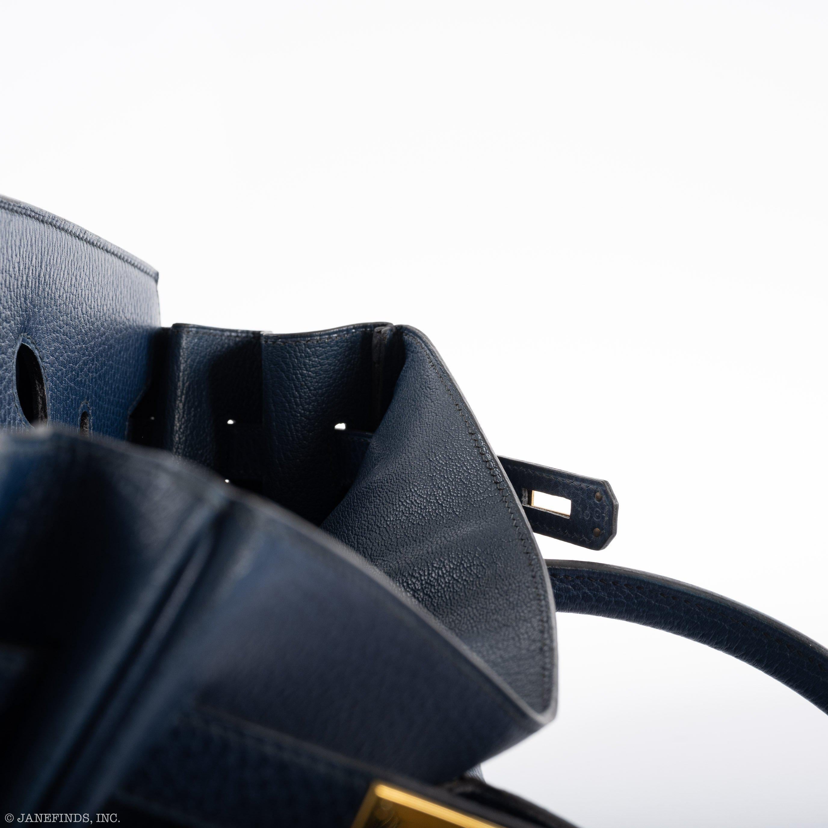 Hermès Birkin 35 Blue Saphire Ardennes leather Gold Hardware