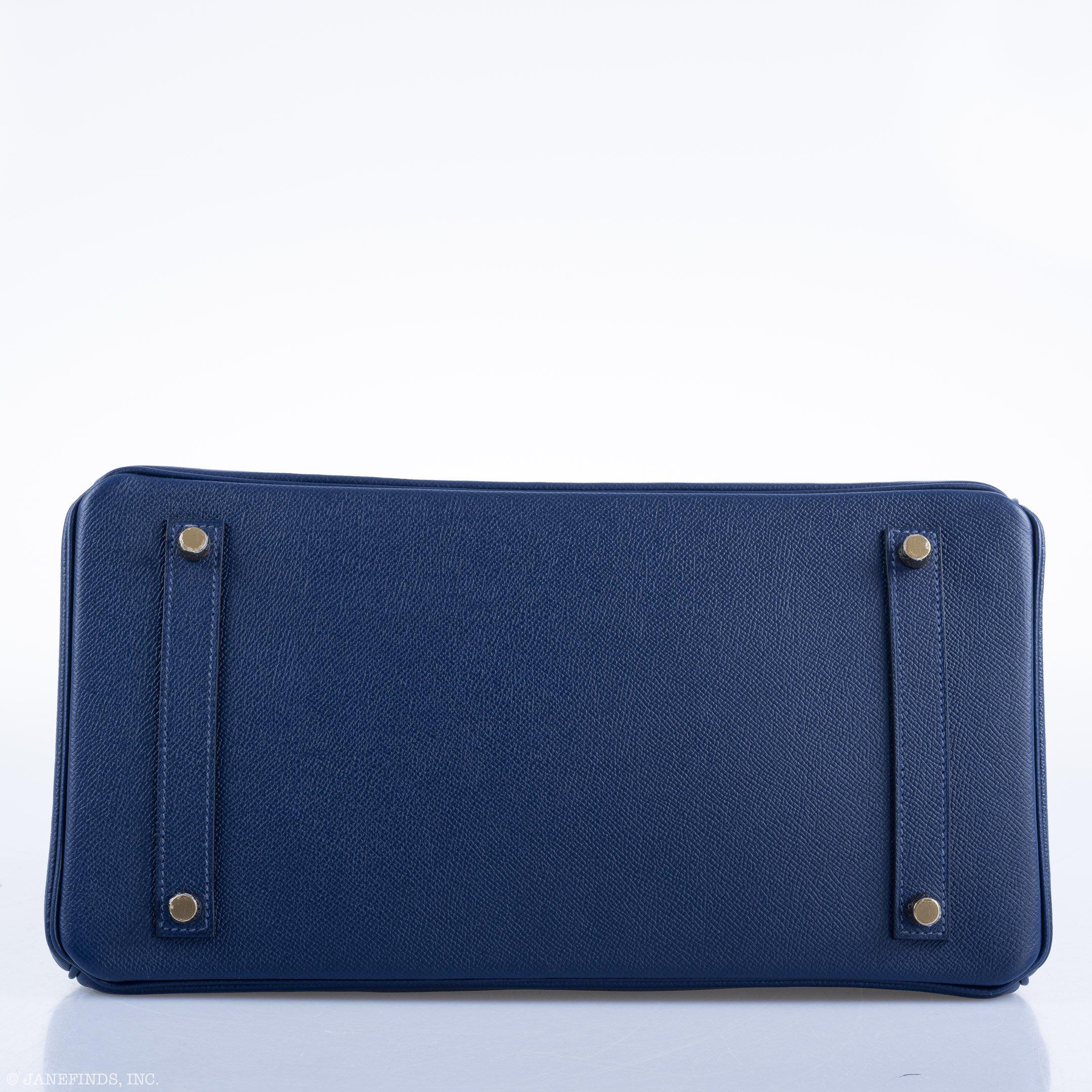 Hermès Birkin 35 Blue Saphire Epsom with Gold Hardware - 2016, X