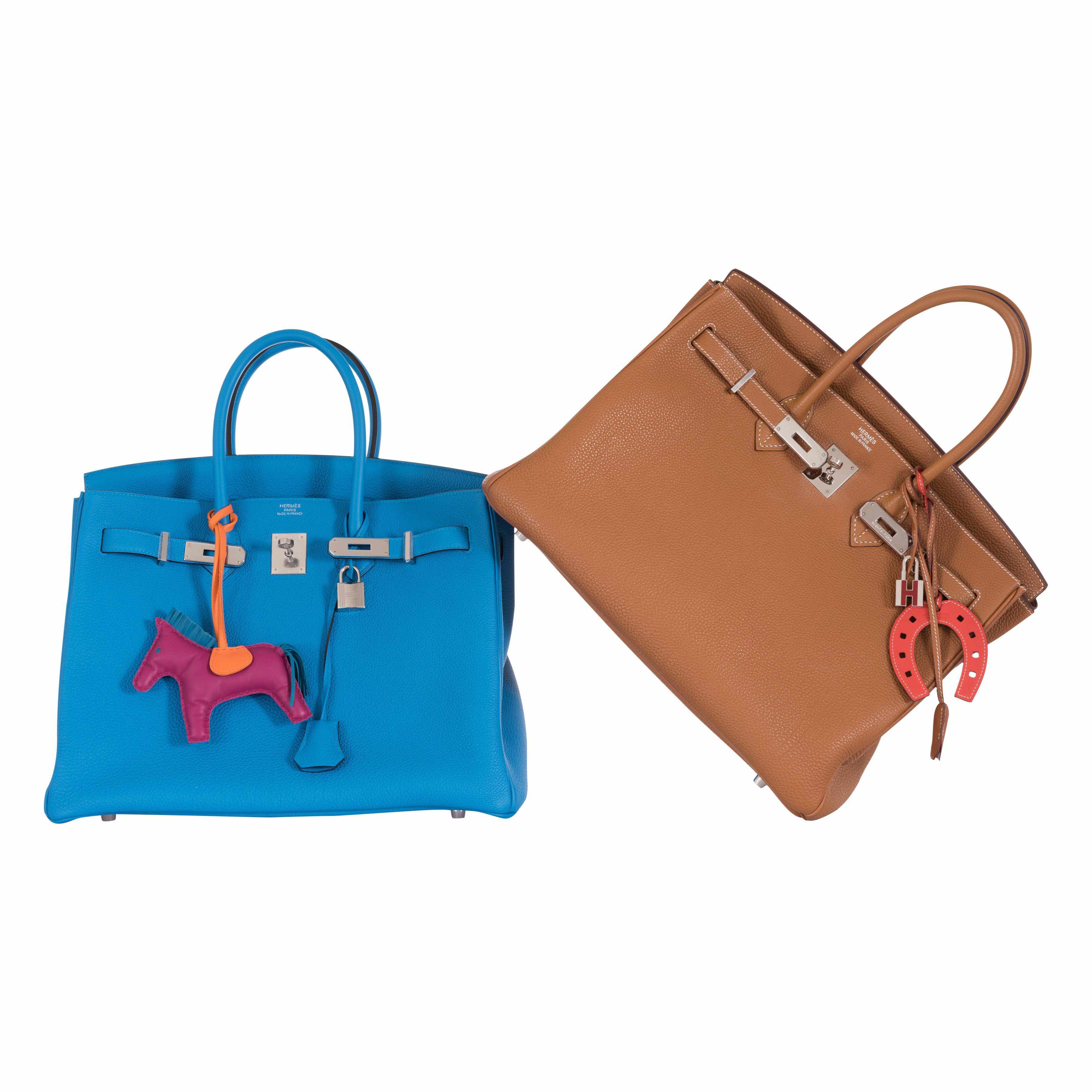 Hermès Birkin 35 Blue Zanzibar Togo Palladium Hardware