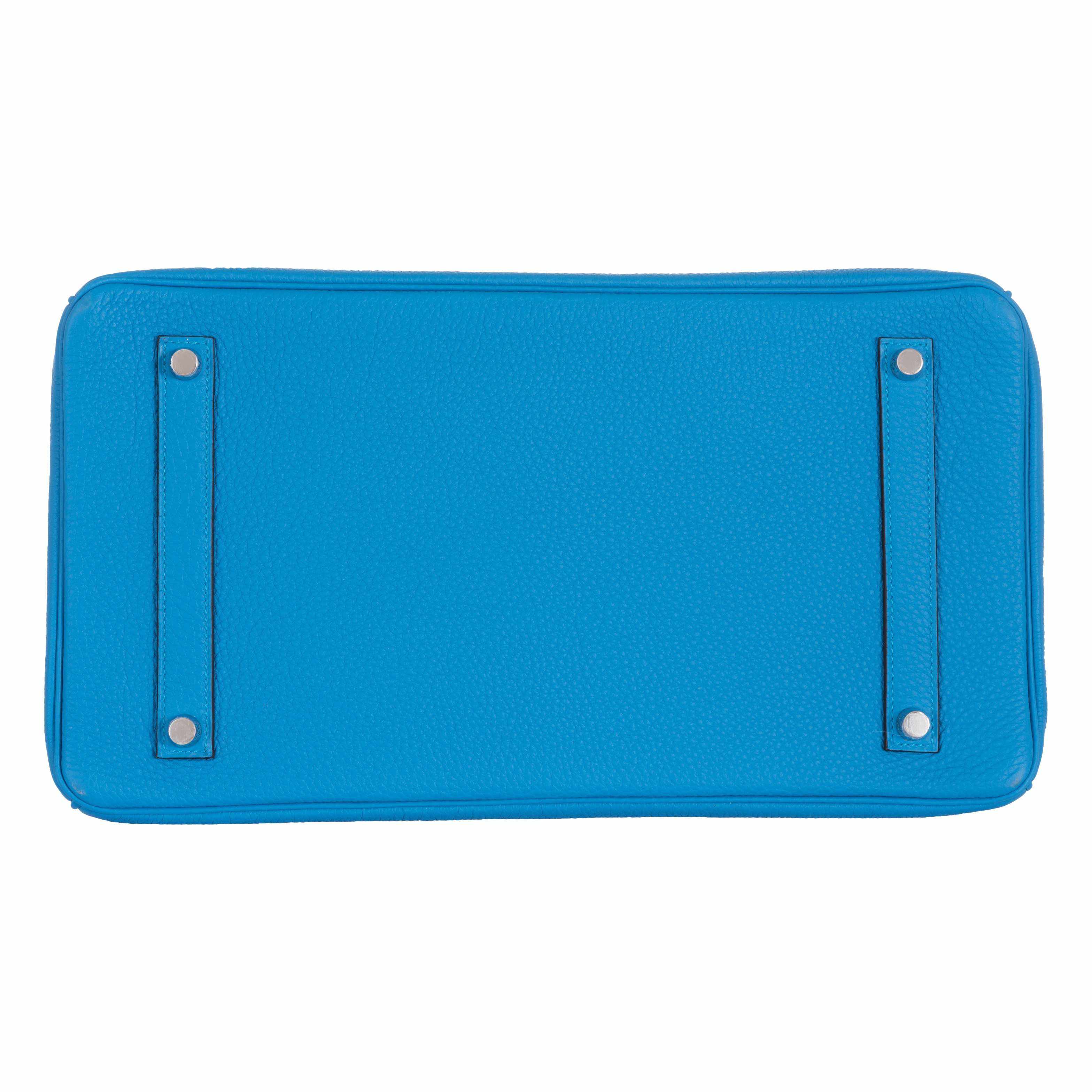 Hermès Birkin 35 Blue Zanzibar Togo Palladium Hardware