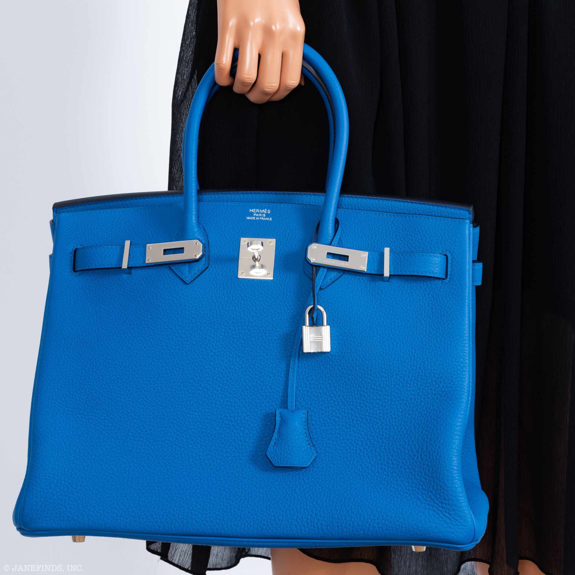 Hermès Birkin 35 Blue Zellige Togo Palladium Hardware