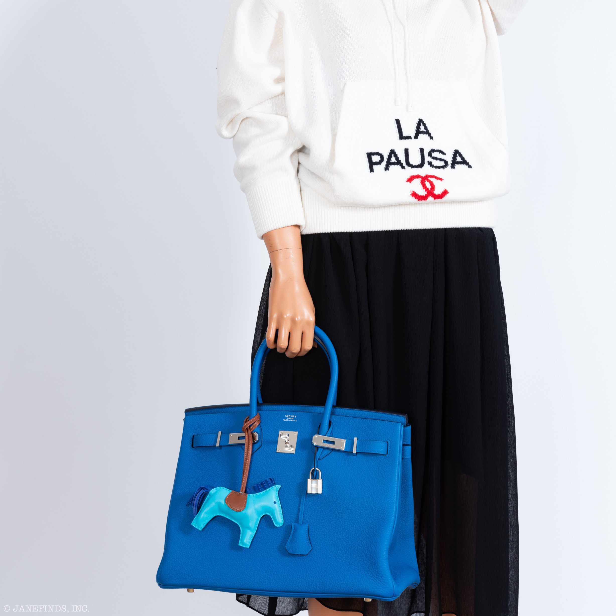 Hermès Birkin 35 Blue Zellige Togo Palladium Hardware