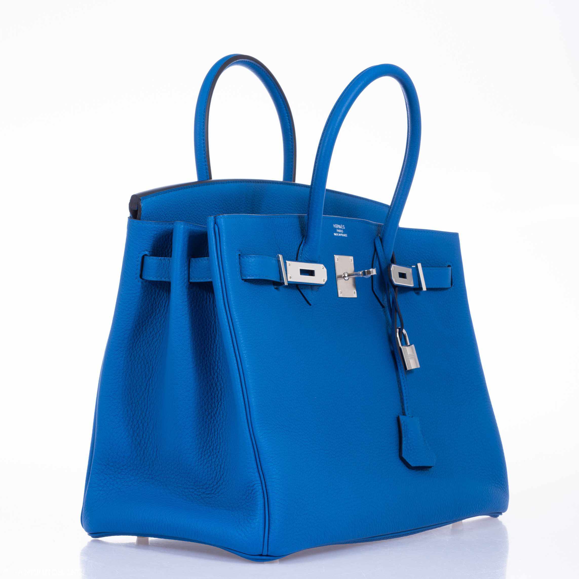 Hermès Birkin 35 Blue Zellige Togo Palladium Hardware