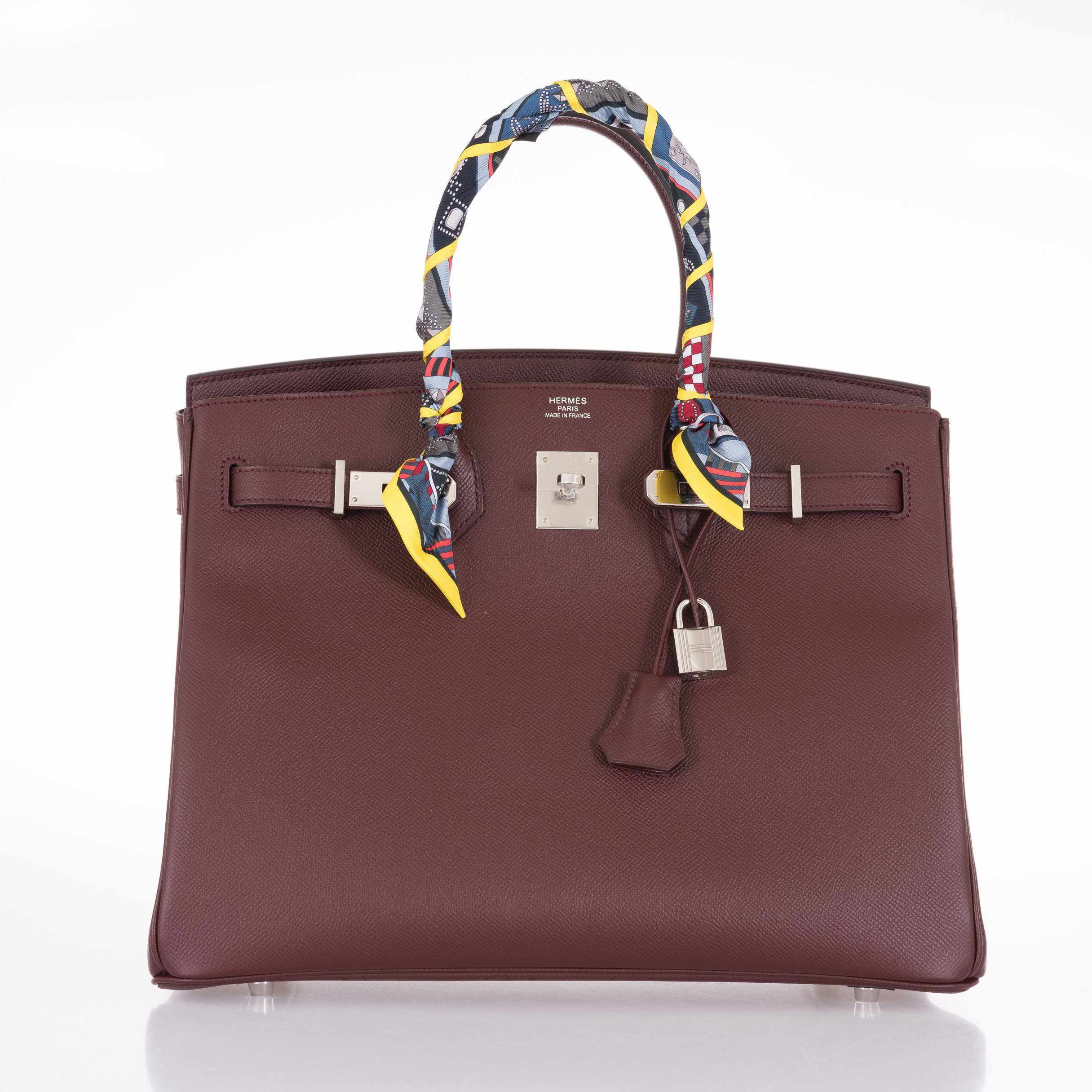 Hermès Birkin 35 Bordeaux Epsom Palladium Hardware