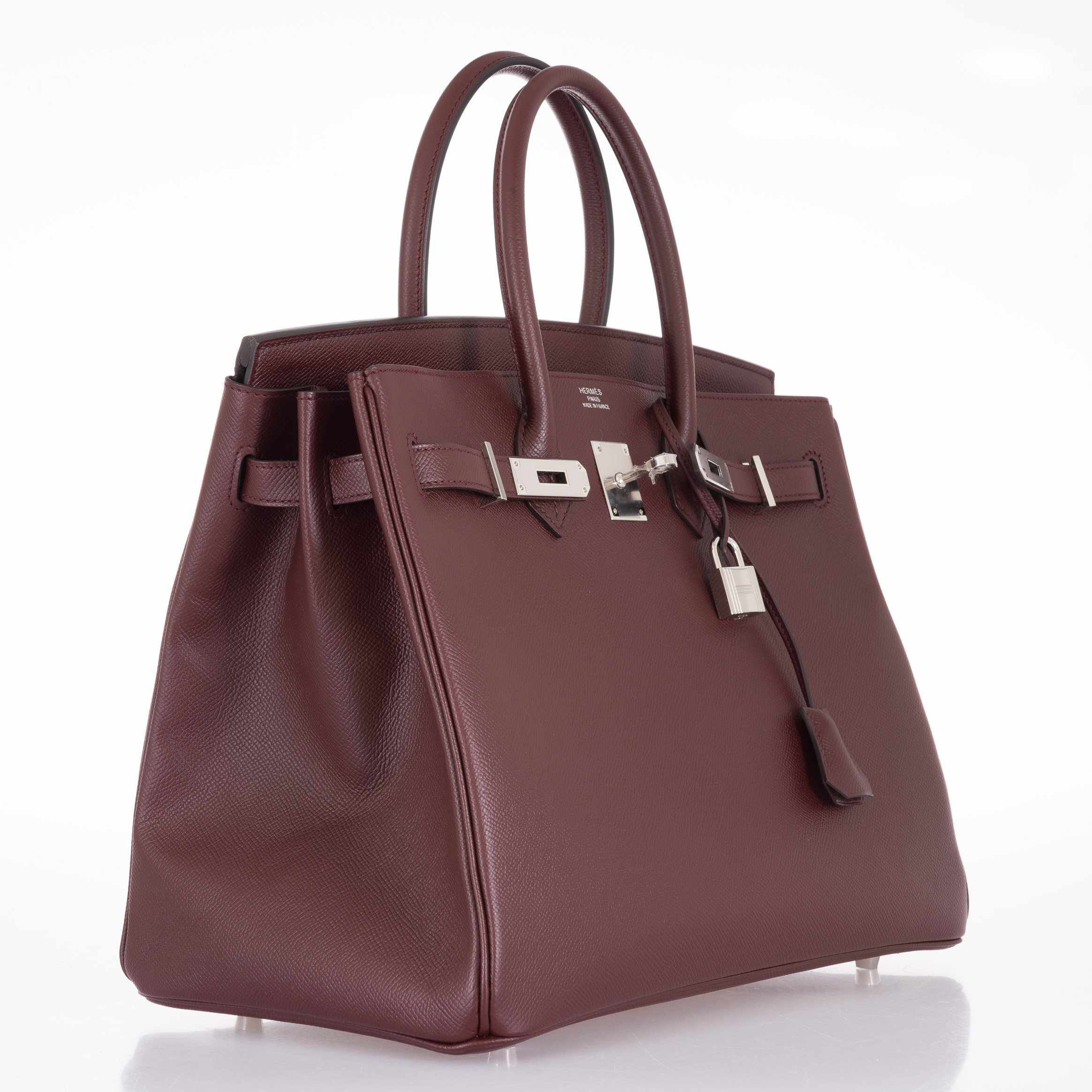 Hermès Birkin 35 Bordeaux Epsom Palladium Hardware