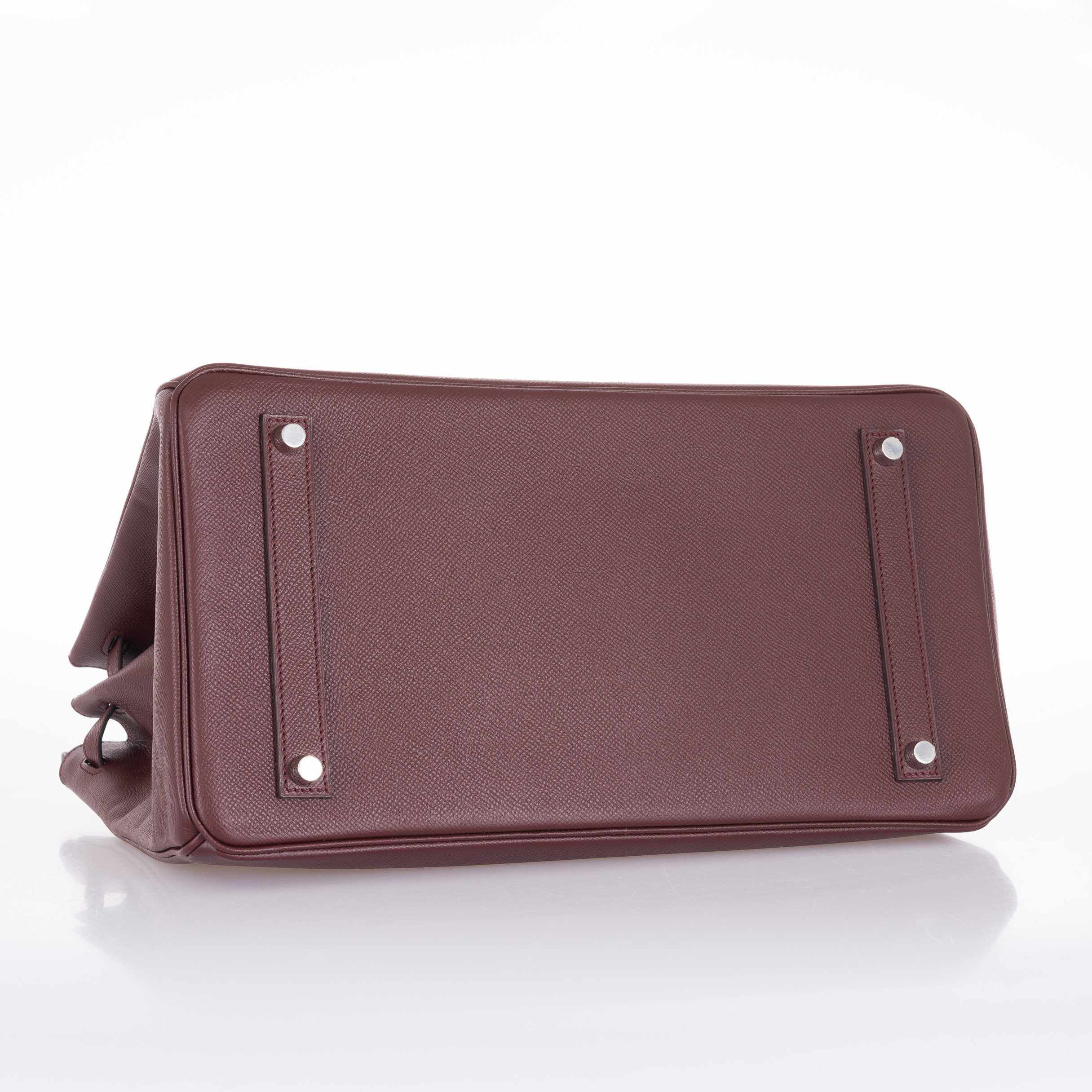 Hermès Birkin 35 Bordeaux Epsom Palladium Hardware