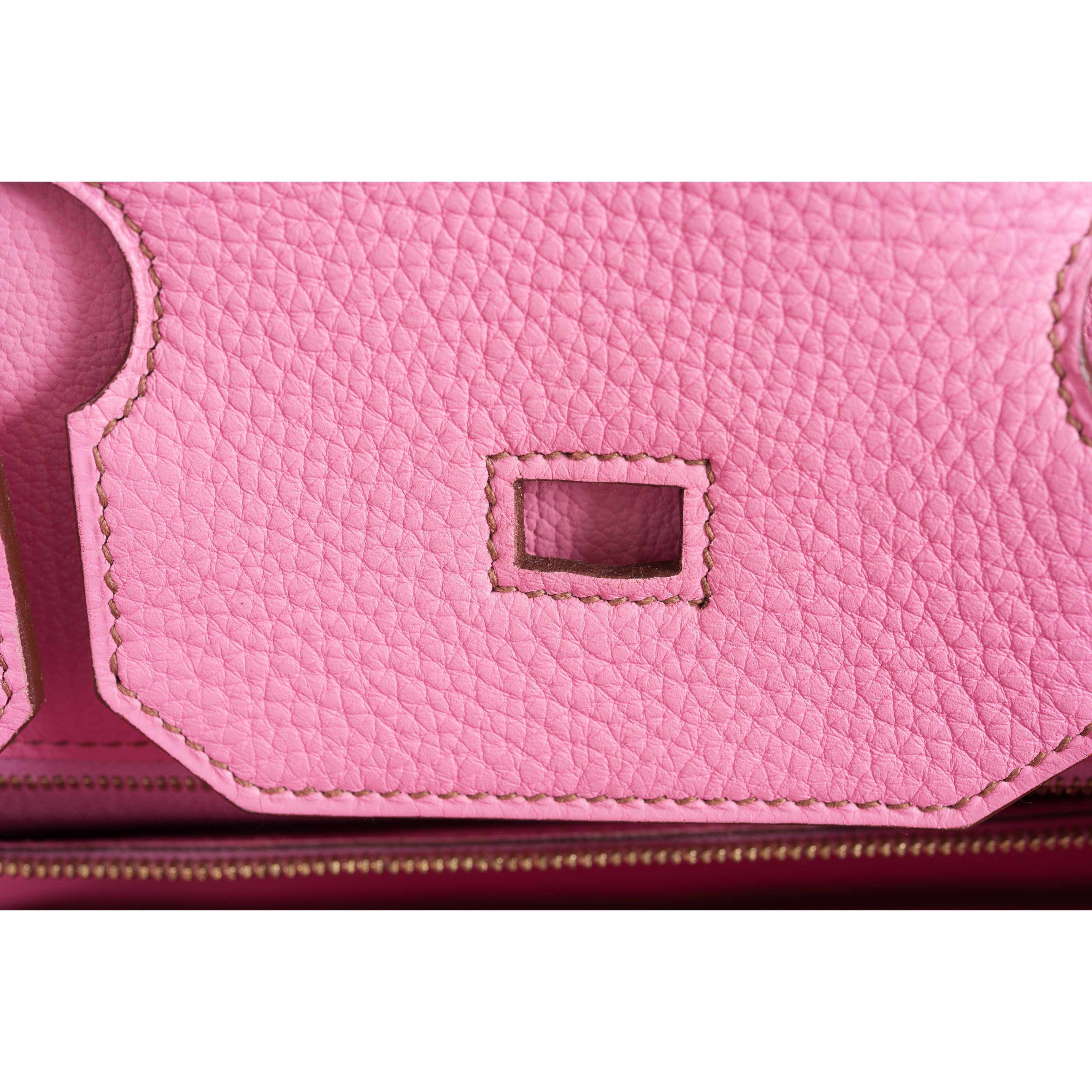 Hermès Birkin 35 Bubblegum 5P Pink Gold Hardware • Investment Bag